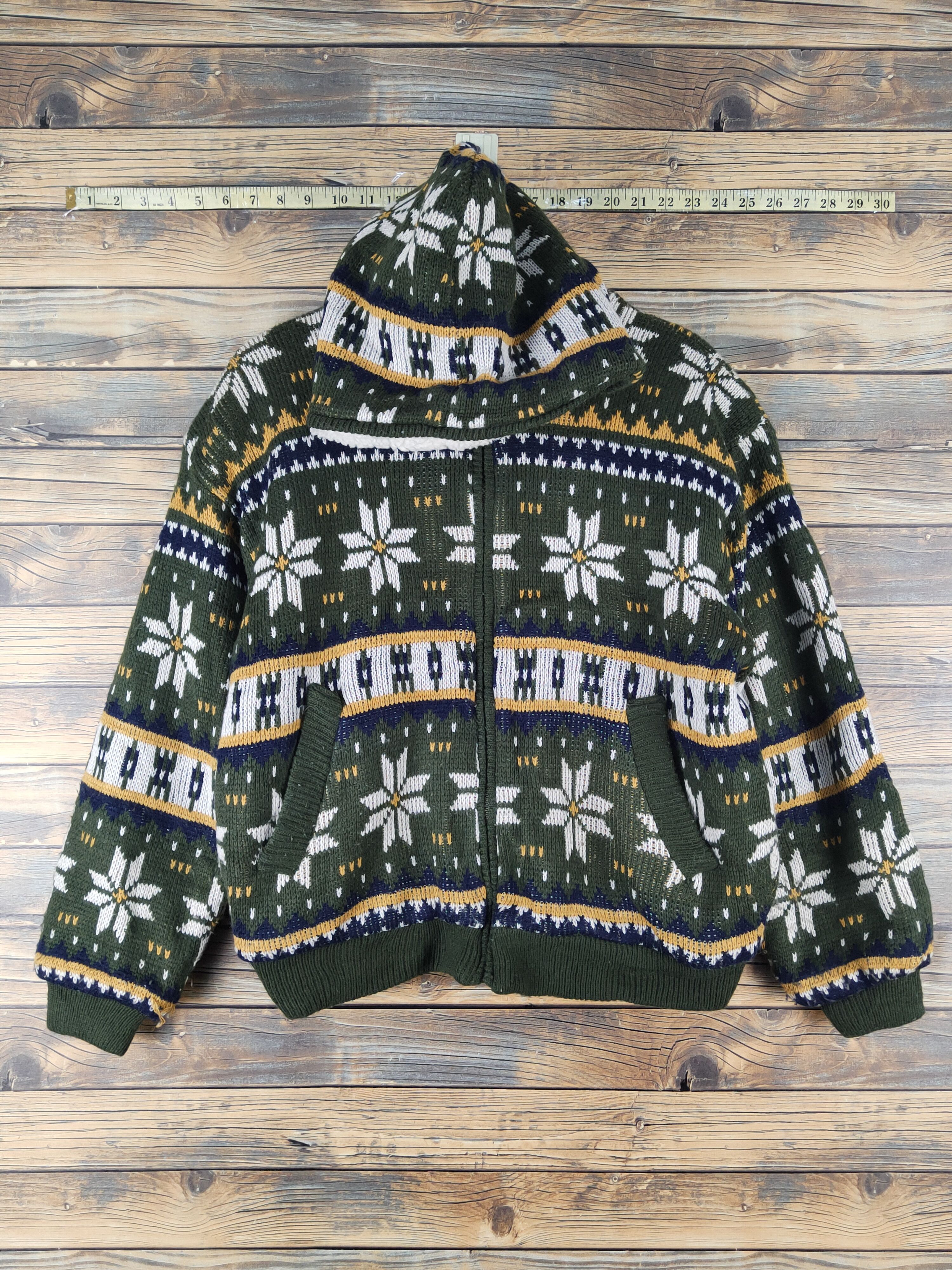 Japanese Brand Big Session Olive Hoodie Knitwear Sweaters #W1266 Size L / US 10 / IT 46 - 1 Thumbnail