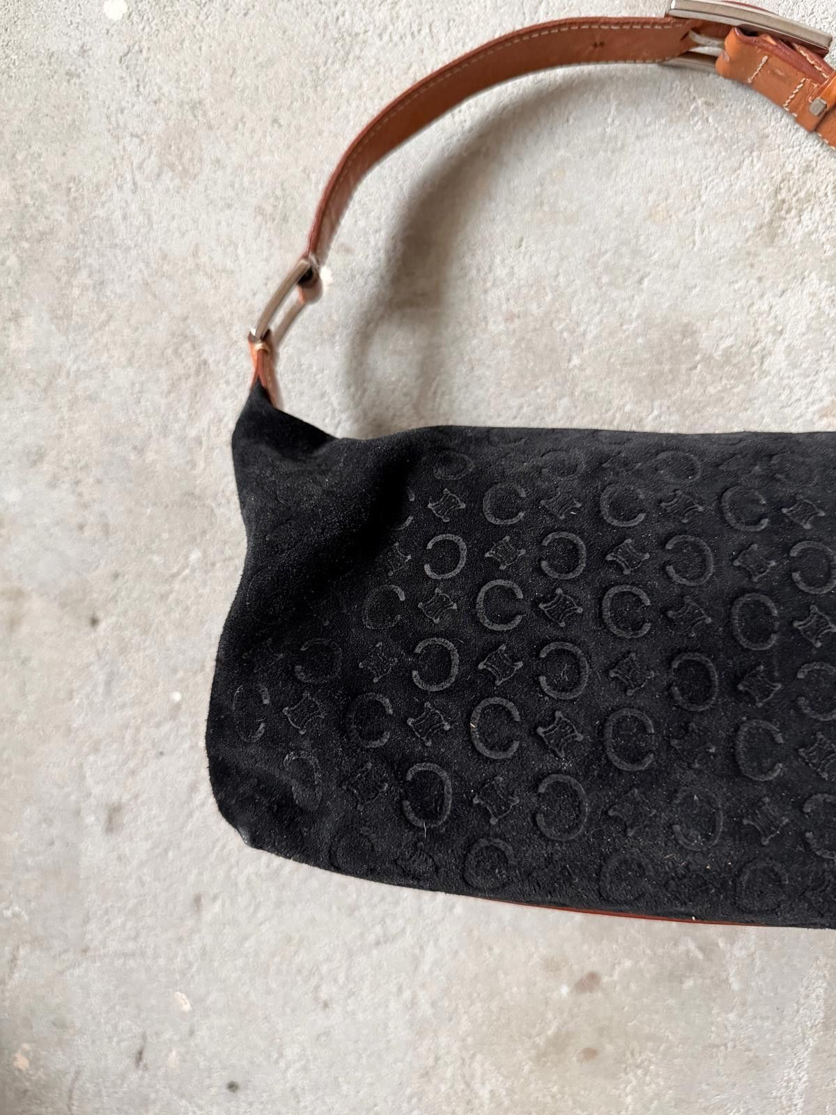 Celine Celine Suede Shoulder Bag Black Size ONE SIZE - 7 Thumbnail