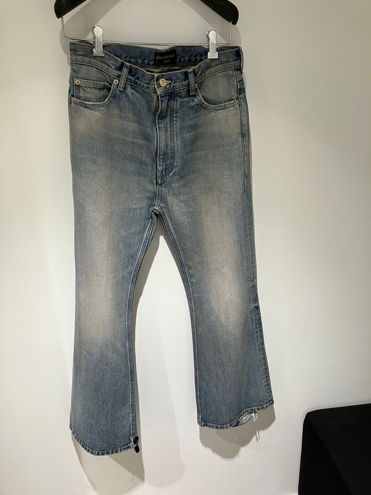 Balenciaga o1loc1c1125 793349 / Flared Pants in Outback Blue Size US 32 / EU 48 - 1 Thumbnail