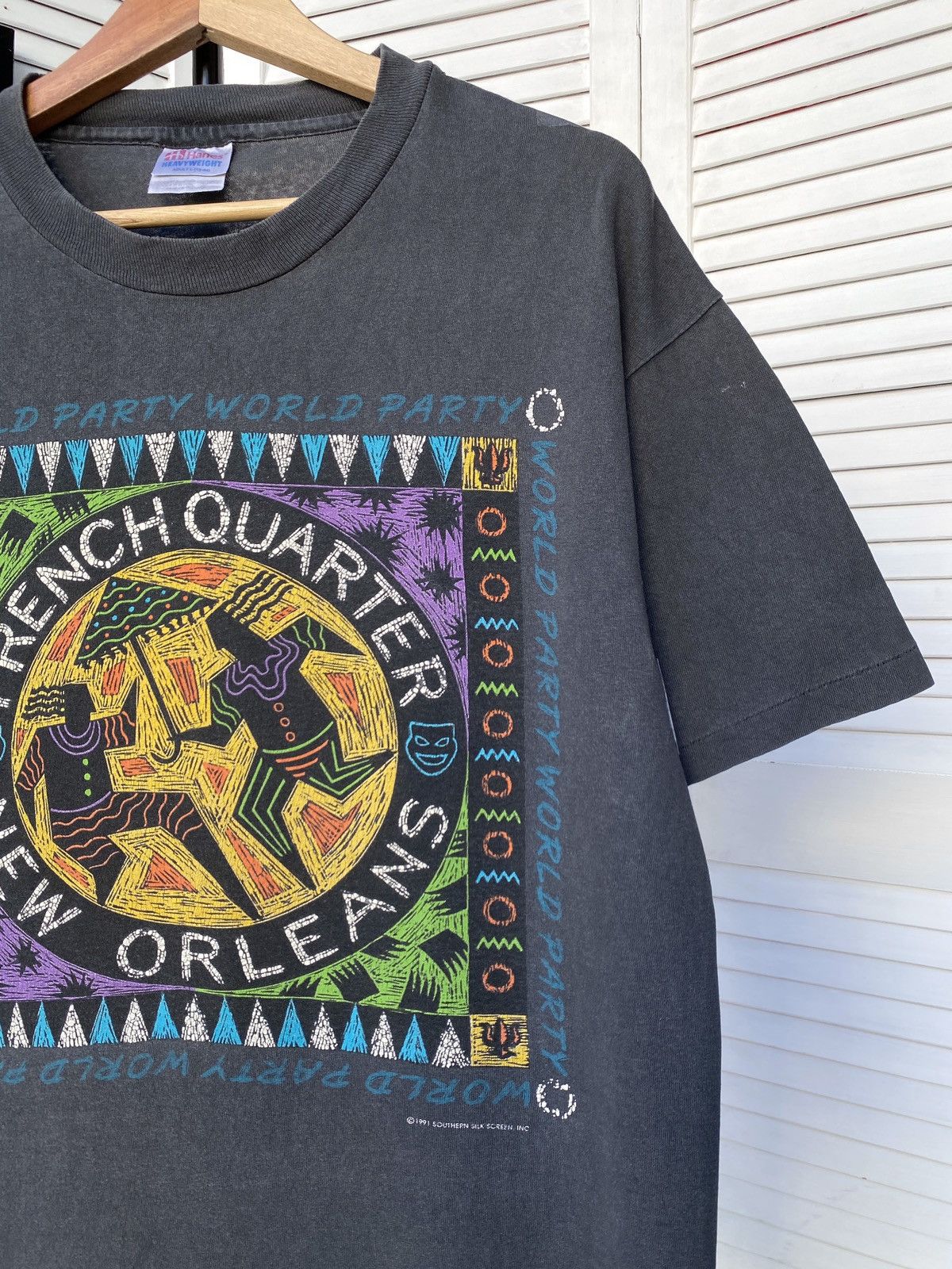 Band Tees × Vintage Vintage 1991s New Orleans French Quarter Art Tee Shirt Size US L / EU 52-54 / 3 - 7 Thumbnail