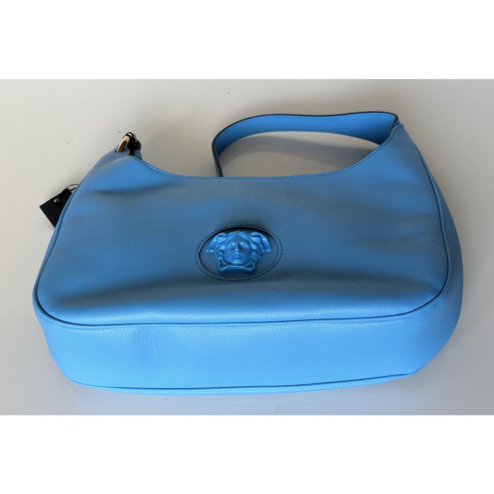 Versace Versace Medusa Head Leather Blue Medium Hobo Bag 1000699 Size ONE SIZE - 9 Thumbnail