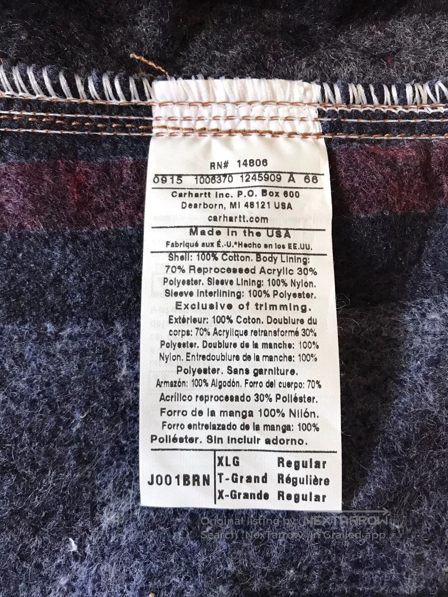 Carhartt Carhartt J001 Detroit Jacket Brown XL. Size US XL / EU 56 / 4 - 9 Thumbnail