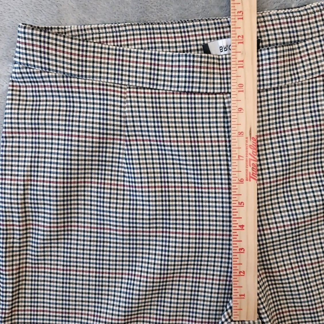 Vintage Briggs Womens Petite Pants Beige Plaid Pull On Stretch Ankle Size XLP 38x25 Size 40" / US 18 - 3 Thumbnail