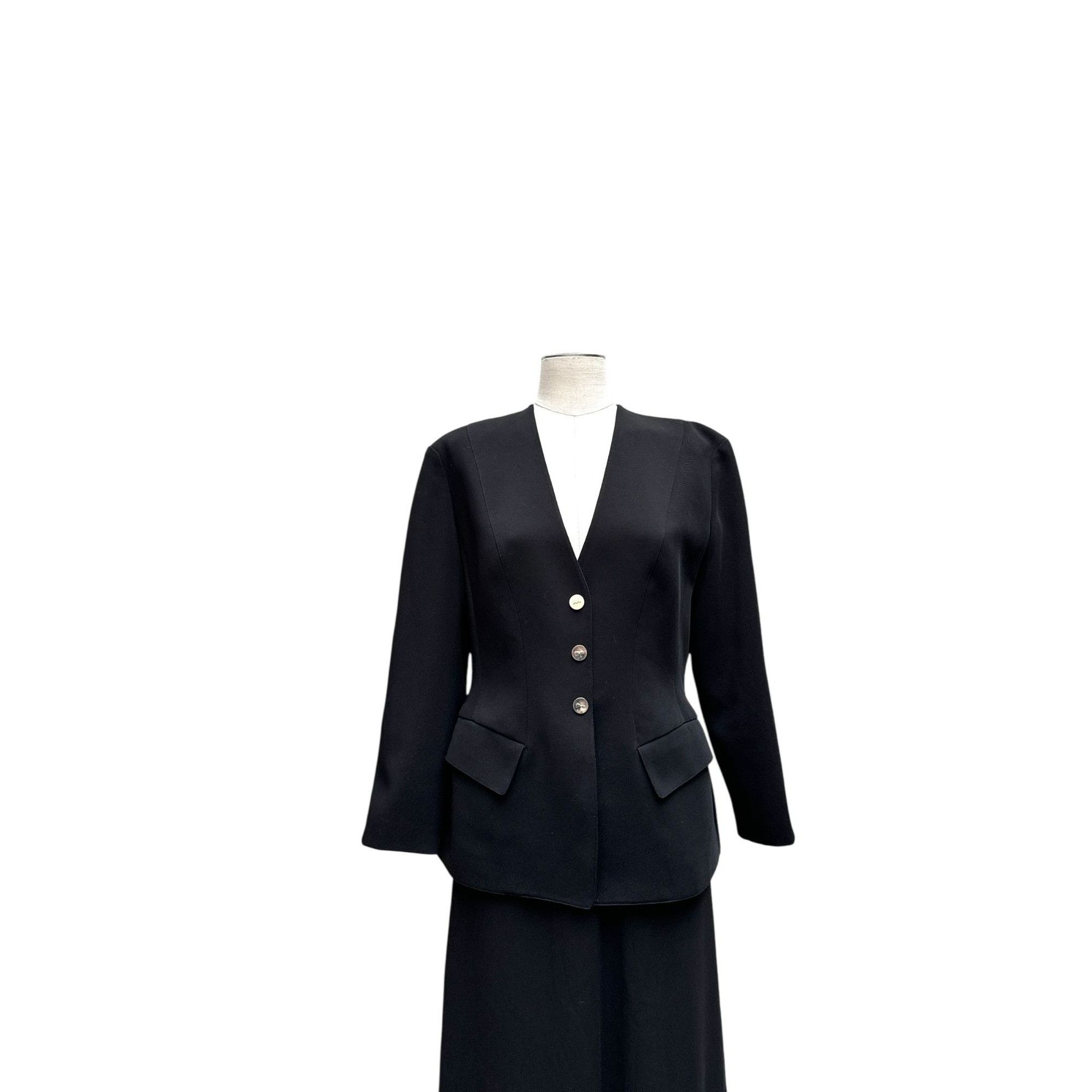 Mugler 1990s Black Structured Blazer Jacket Size M / US 6-8 / IT 42-44 - 1 Thumbnail