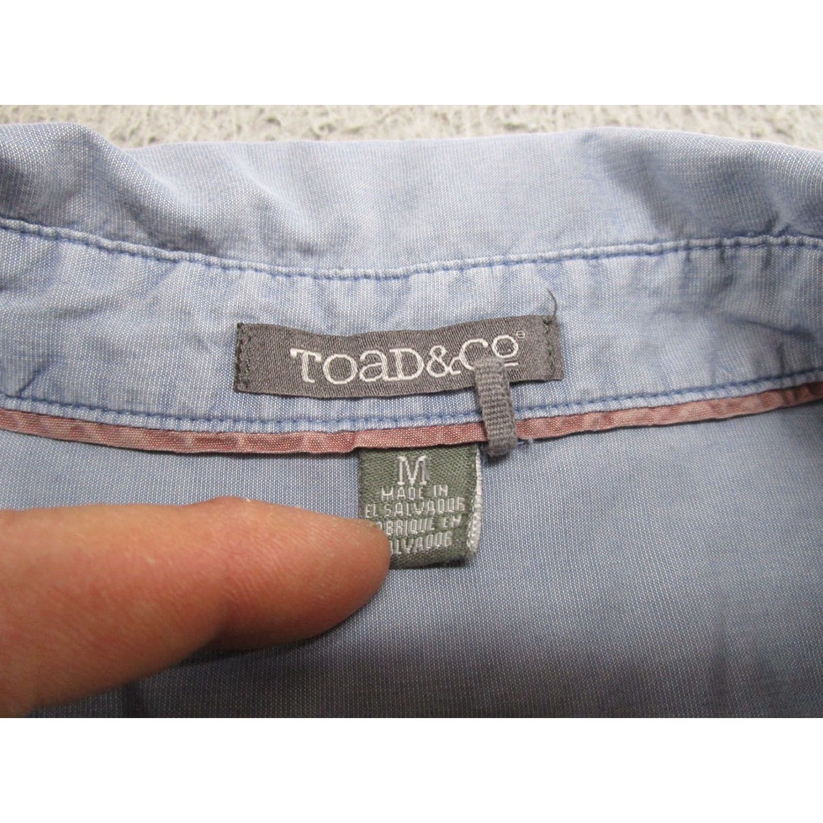 Toad&Co Toad&Co Shirt Mens Button Up Short Sleeve Tencel Blend Size M Blue Read Size US M / EU 48-50 / 2 - 2 Thumbnail