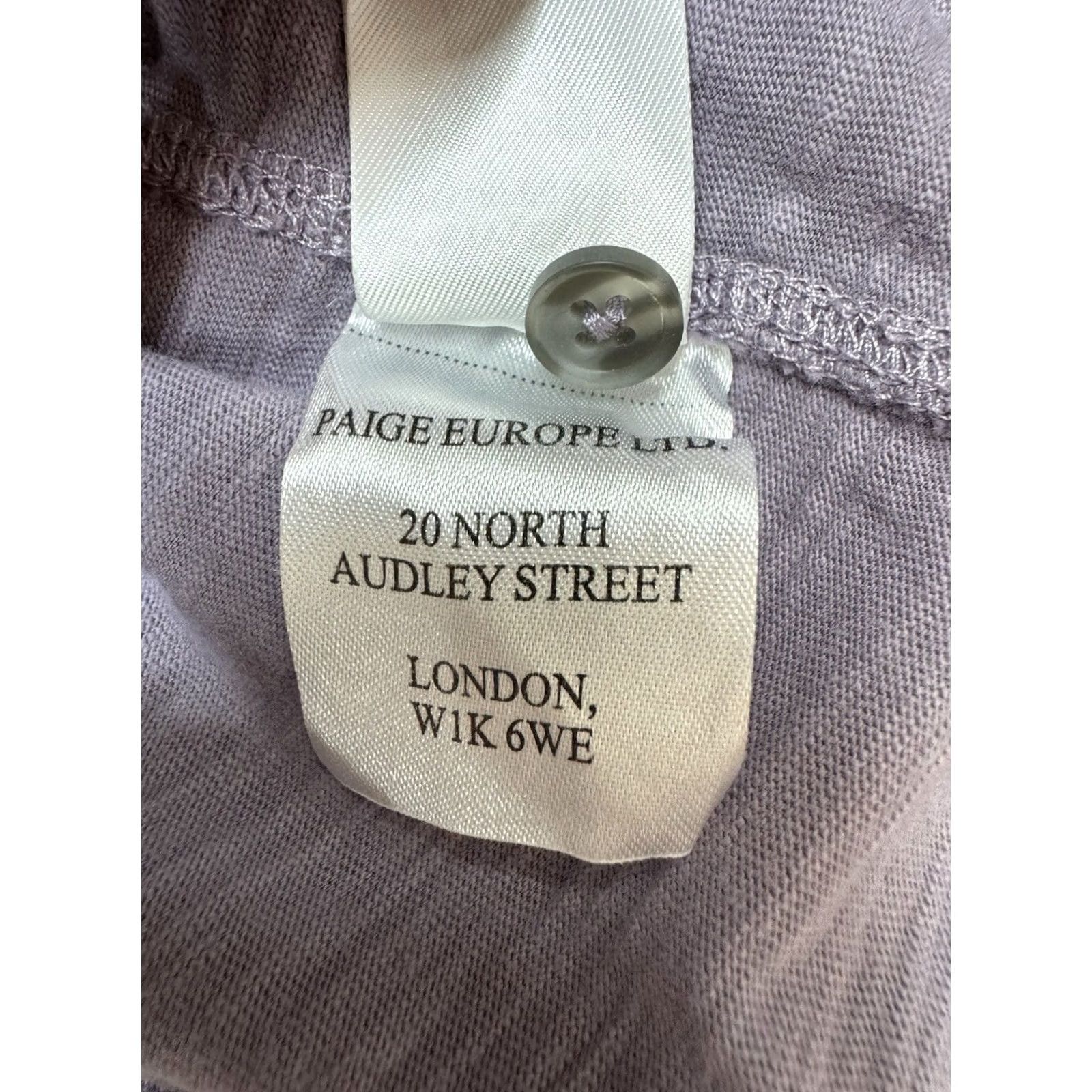 Paige Paige Button-Up Shirt Short Sleeve Casual Spring Cotton Purple Mens Large Size US L / EU 52-54 / 3 - 8 Thumbnail
