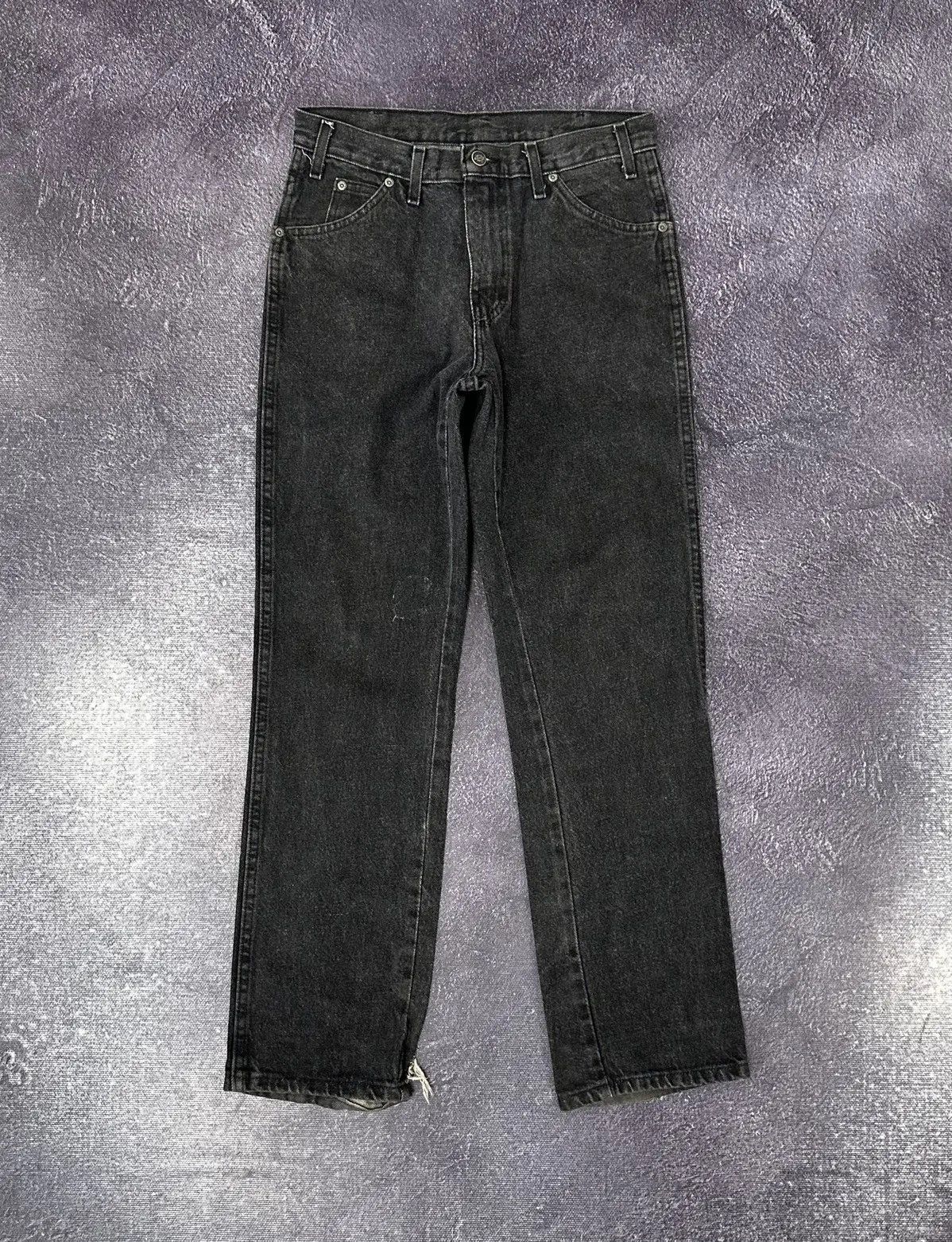 Dickies × Vintage Vintage Dickies Distressed Black Work Denim Hype Jeans Size US 31 - 2 Thumbnail