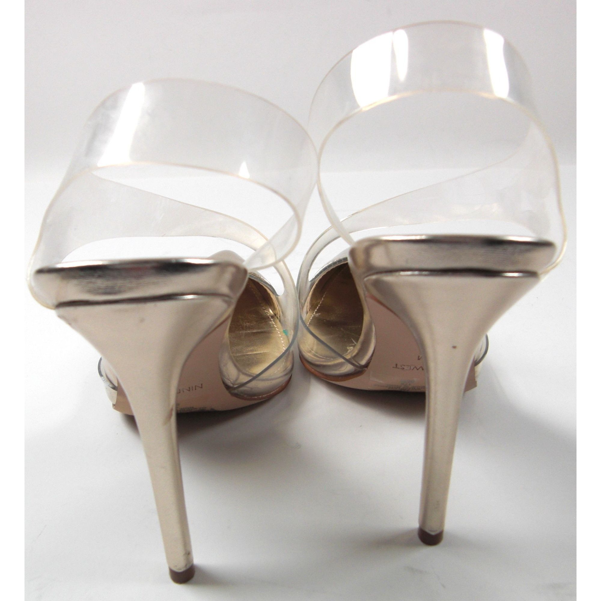 Nine West Nine West High Heel Shoes Women's 7M Gold Slingback Stiletto Size US 7 / IT 37 - 4 Thumbnail