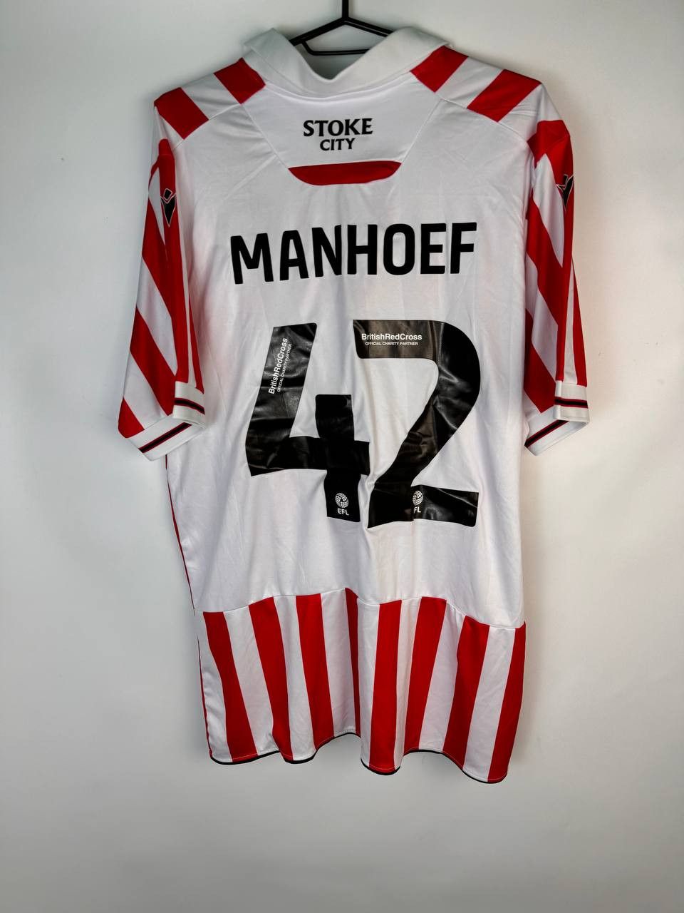 Vintage vintage streetwear Stoke City Football jersey Manhoef Size US L / EU 52-54 / 3 - 4 Thumbnail