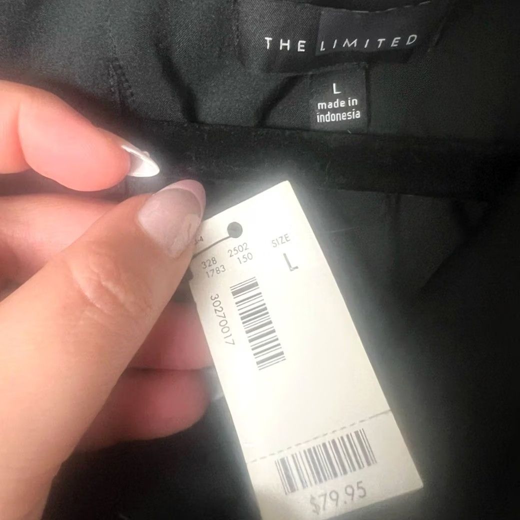 Vintage The Limited Size Large NWT Black Silk Romper Shorts Size 36" / US 14 / IT 50 - 2 Thumbnail