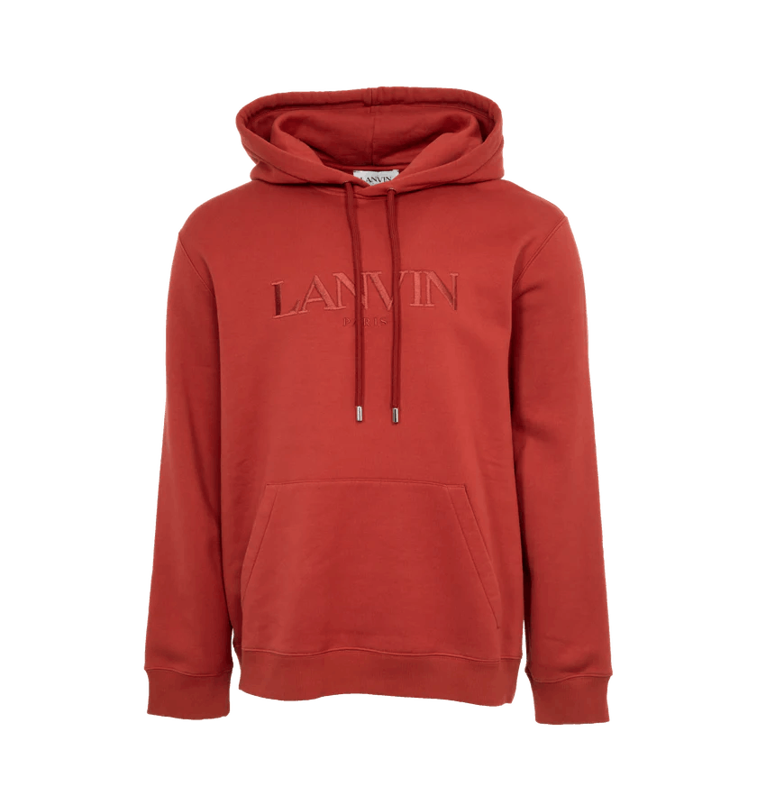 Lanvin o1h1sh11224 Logo Hoodie in Turkish Red Size US XXL / EU 58 / 5 - 1 Thumbnail