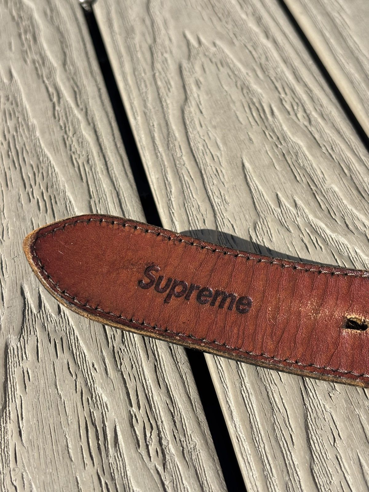 Supreme Supreme SS12 Aztec Beaded Leather Belt Blue S/M (30-32) Size 32 - 2 Thumbnail