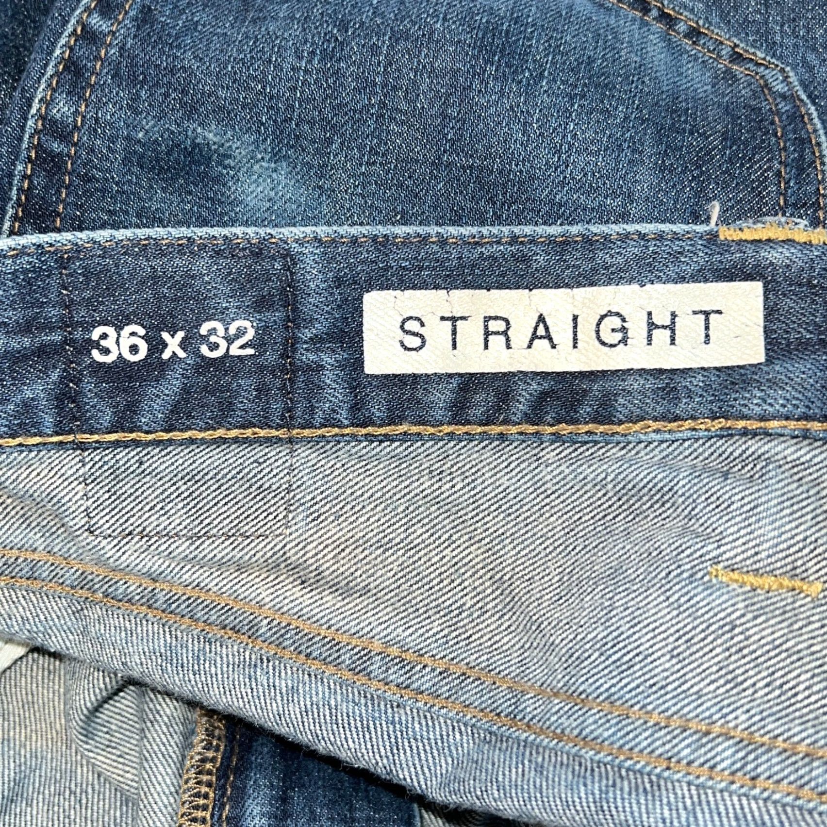 Gap Gap Men's Straight Leg Blue Denim Jeans Size 36x32 - Low Rise Stretch Classic Fit Size US 36 / EU 52 - 7 Thumbnail