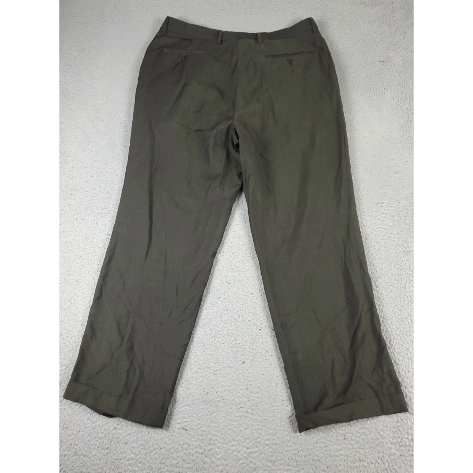 Nautica Nautica Chino Pants Mens 36x28 Brown Flat Front Dress Trousers Size US 36 / EU 52 - 6 Thumbnail