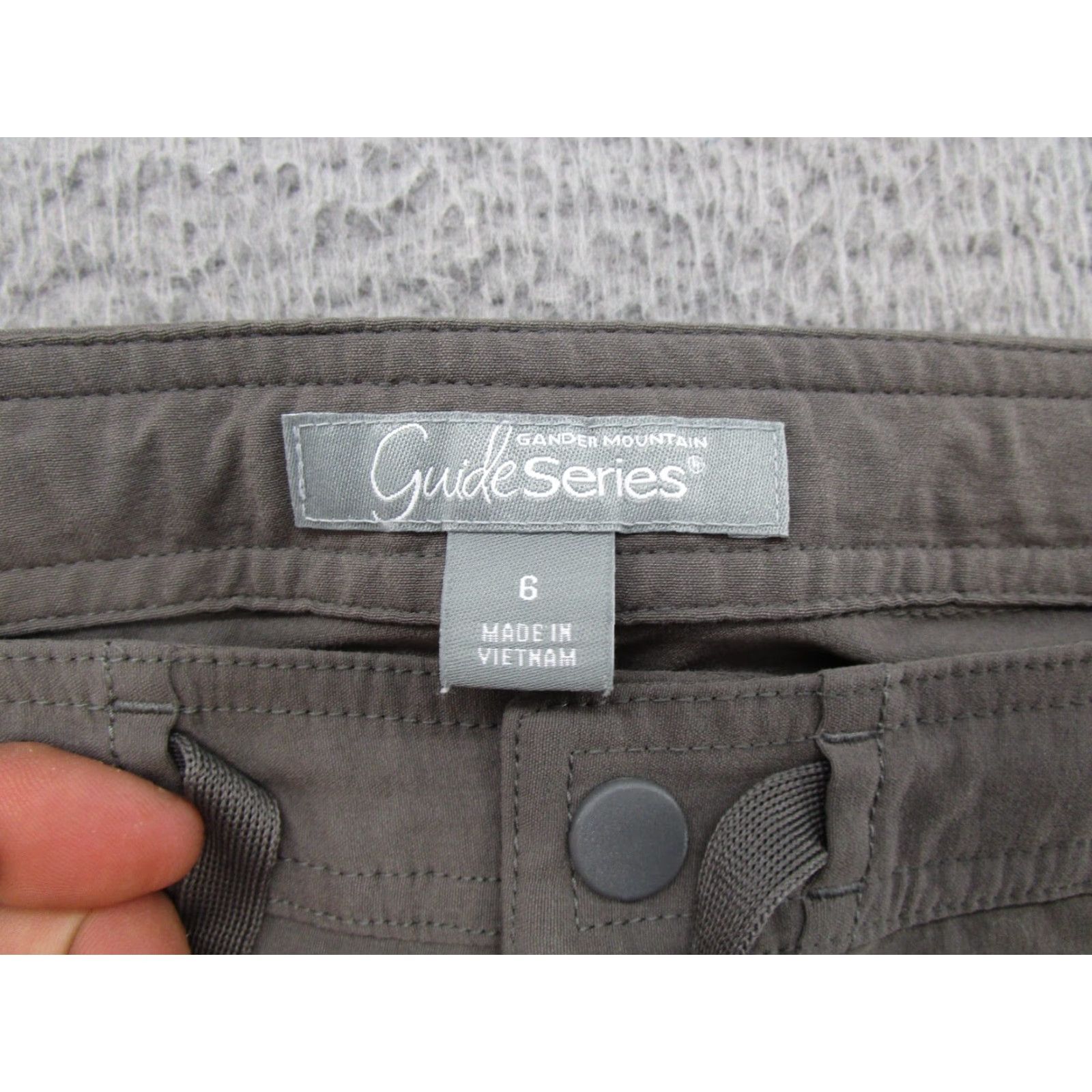 Vintage Guide Series Women's Capri Pants Nylon Gray Hiking Outdoors Drawstring Size 6 Capris Trails Casual Travel Womens Size 28" / US 6 / IT 42 - 2 Thumbnail