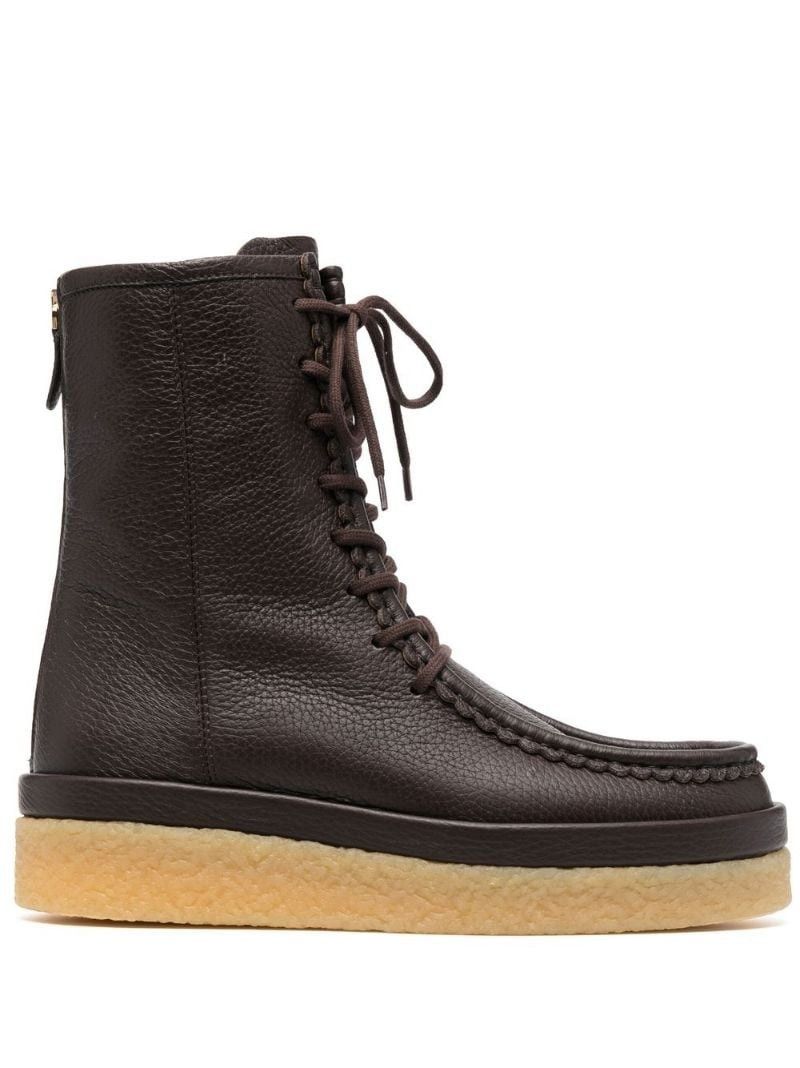 Chloe o1y0825 Leather Ankle Boots in Dark Brown Size US 10 / IT 40 - 1 Thumbnail