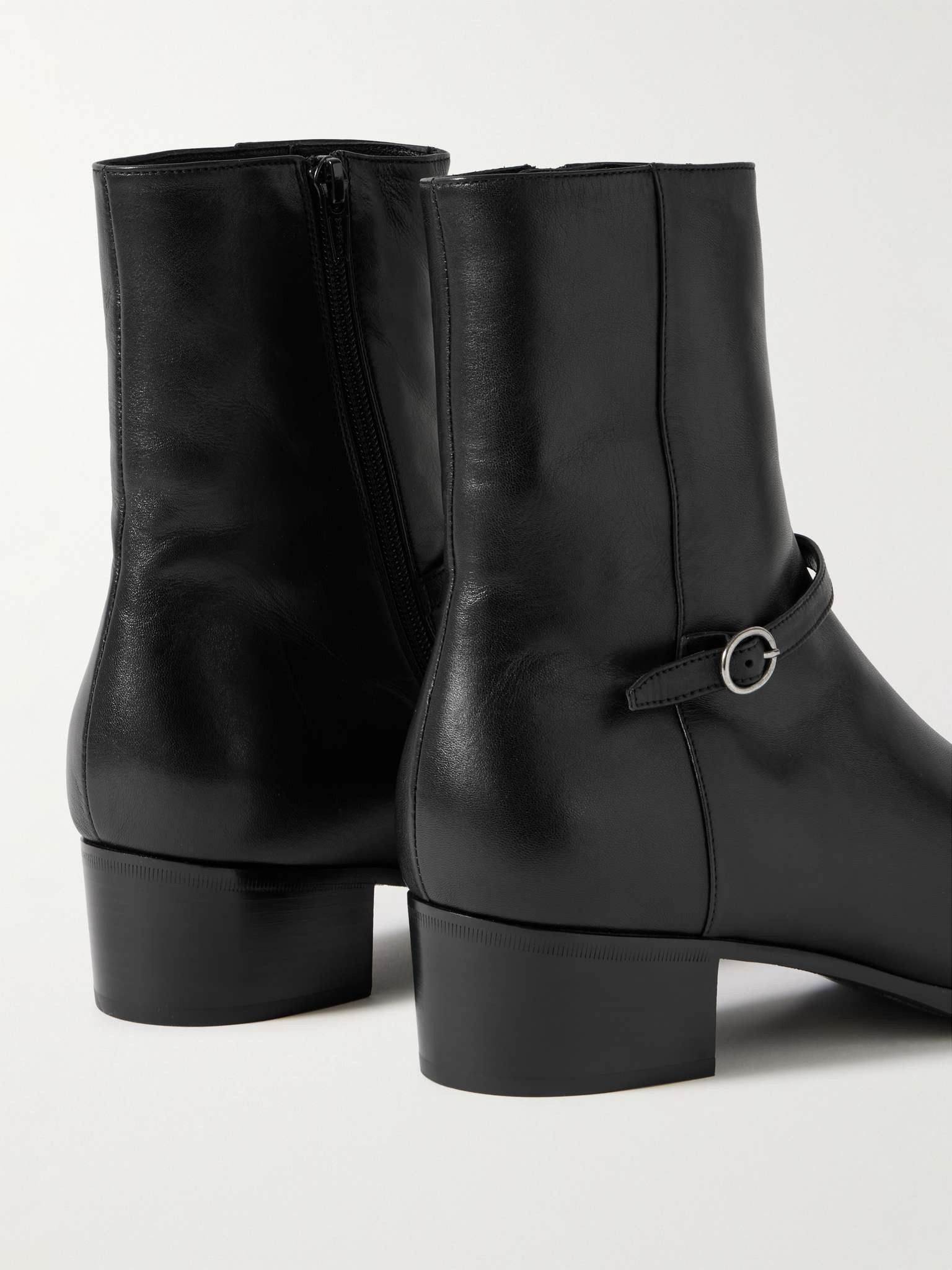 Saint Laurent Paris o1s1wg110325 755986 Vlad Buckled Leather Boots in Black Size US 10.5 / EU 43-44 - 5 Thumbnail