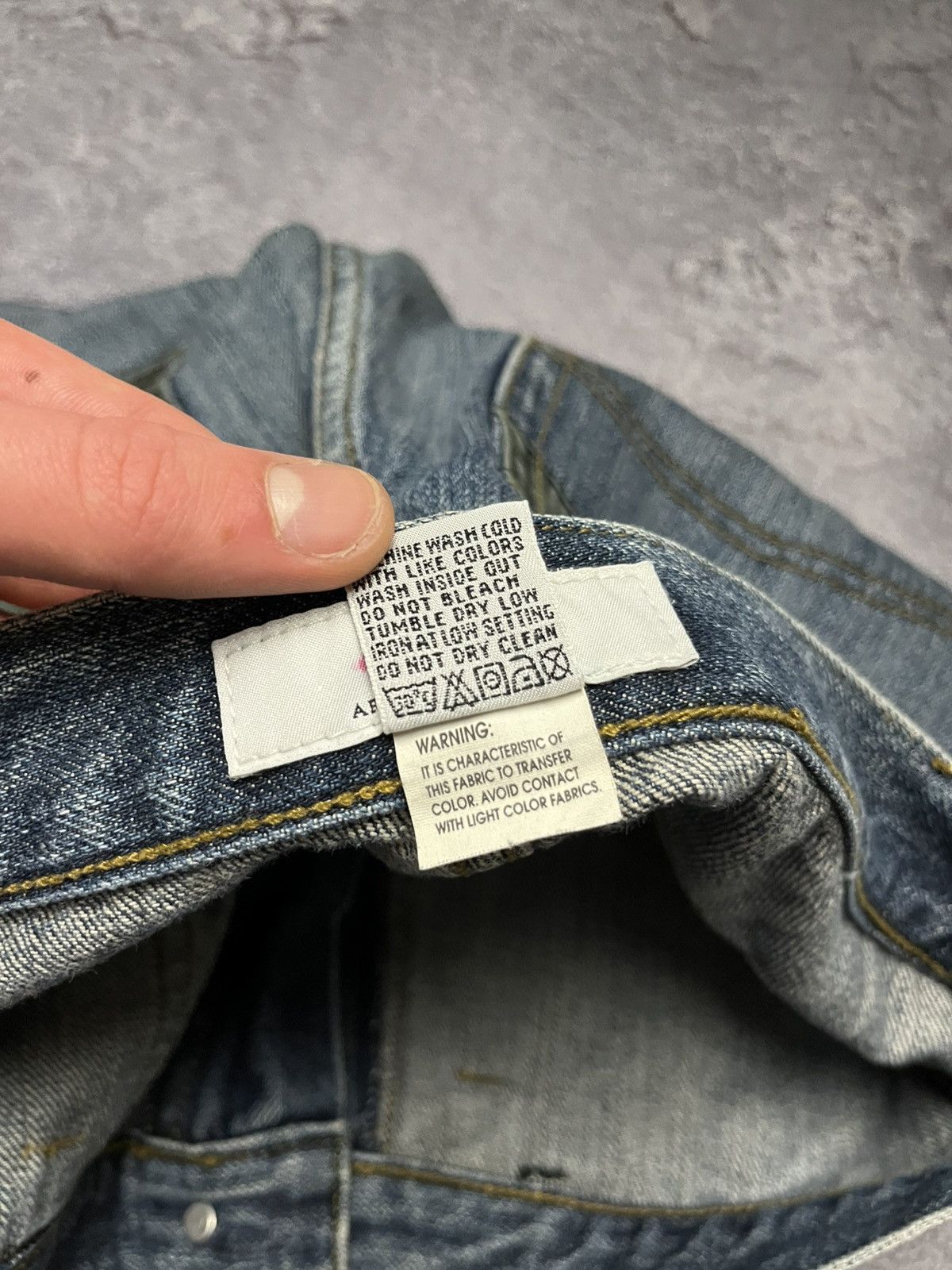 Armani Exchange Armani Exchange Panelled Patch Work Wear Jeans Size US 31 - 11 Thumbnail
