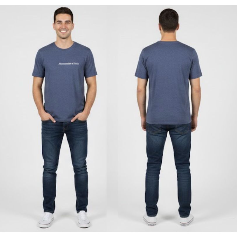 Abercrombie & Fitch ⭐Abercrombie and Fitch Men's basic T-Shirt Sz L Men's Navy B Size US L / EU 52-54 / 3 - 1 Thumbnail