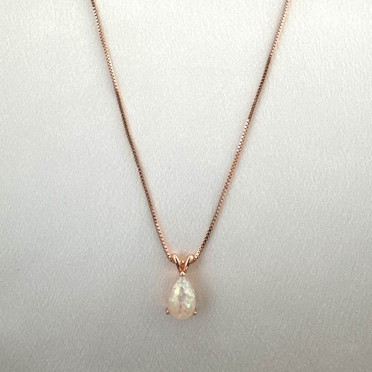 Other Teardrop Shape Pendant Necklace for Women Rose Gold Color Size ONE SIZE - 1 Thumbnail