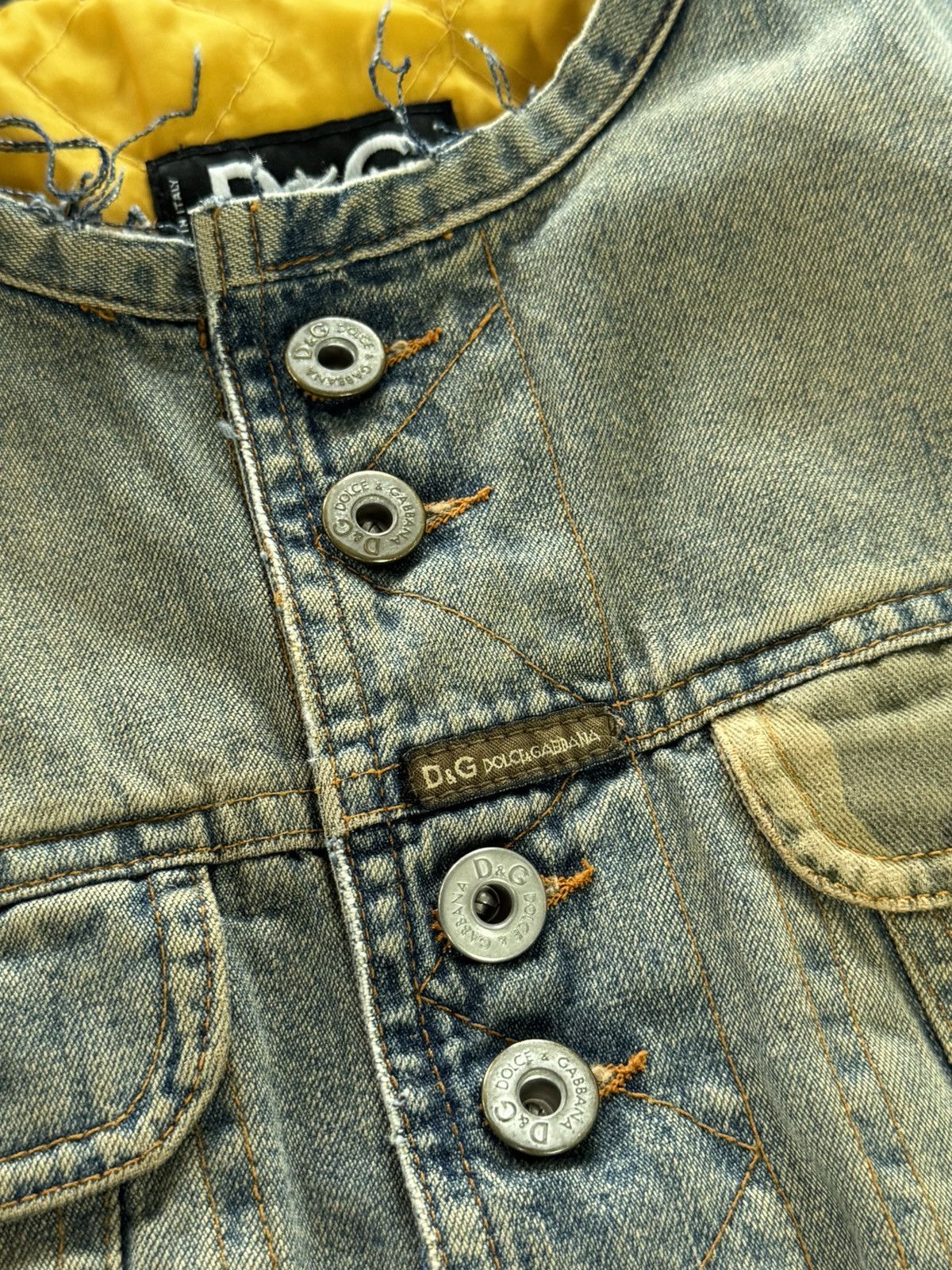 Dolce & Gabbana D&G Dolce & Gabbana 00s Archival Camo Denim Jacket Size XS / US 0-2 / IT 36-38 - 8 Thumbnail