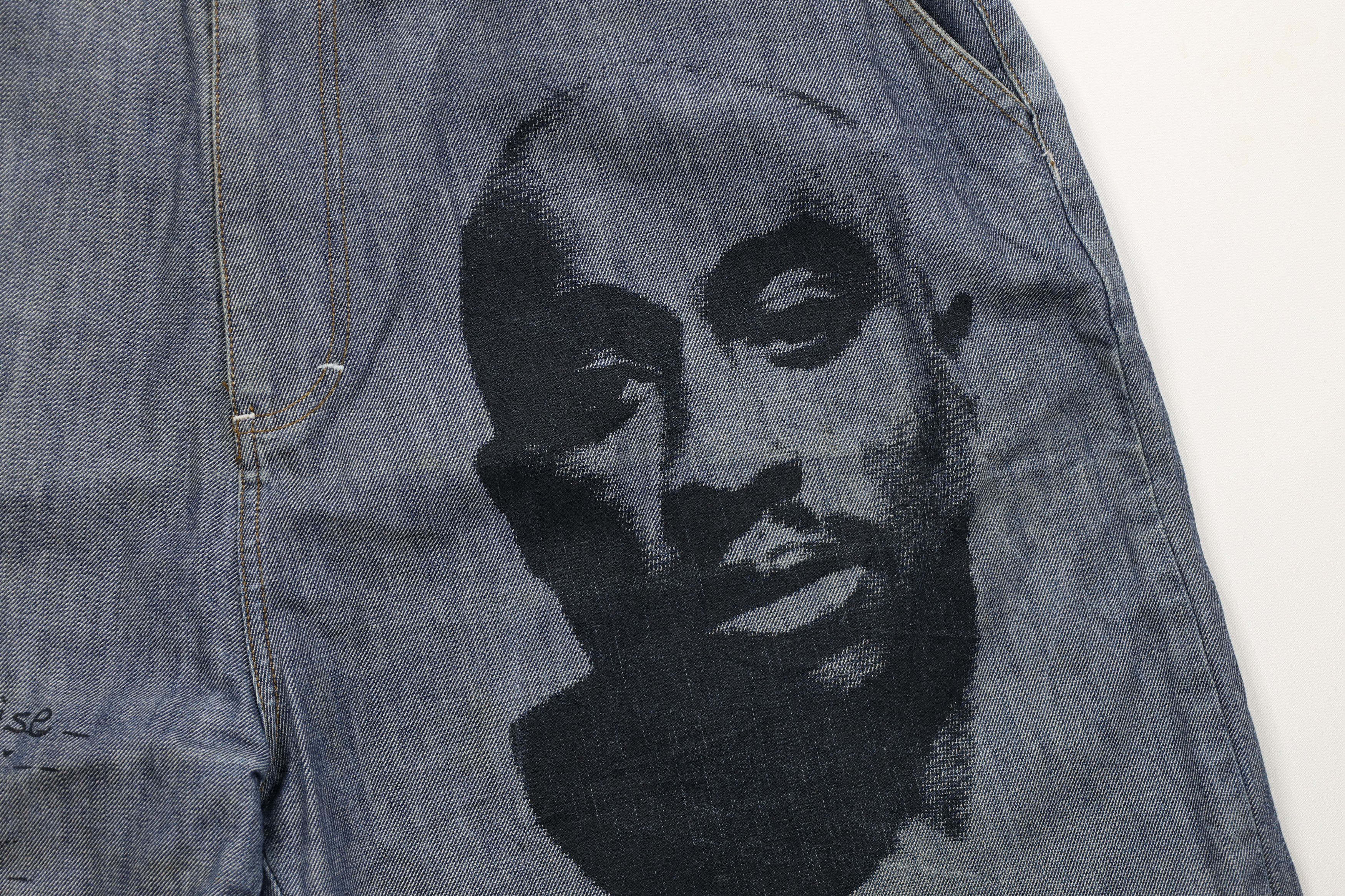 Vintage Vintage 90s Y2K Makaveli Baggy 2Pac Hip Hop Rap Denim Shorts Size US 40 / EU 56 - 6 Thumbnail