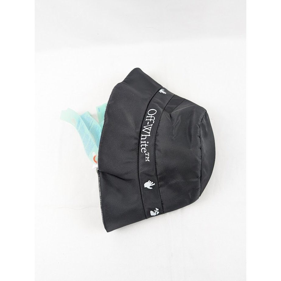 Off-White o1rshd1 Size: OS Logo Viscose Rain Cap in Black / White Size ONE SIZE - 20 Thumbnail