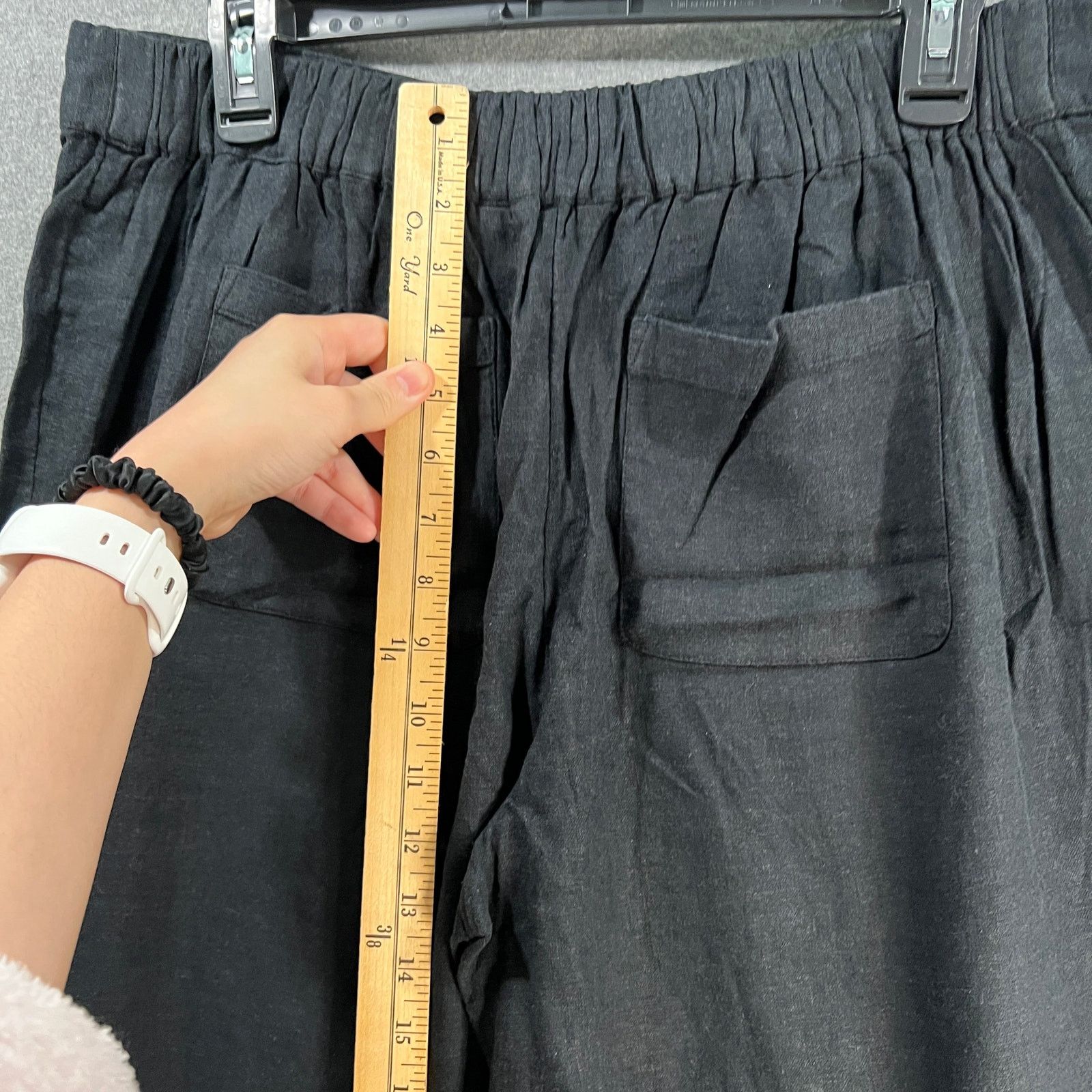 Other Isaac Mizrahi Live! Regular Linen Blend Pants Black, Reg 14 Size 36" / US 14 / IT 50 - 6 Thumbnail