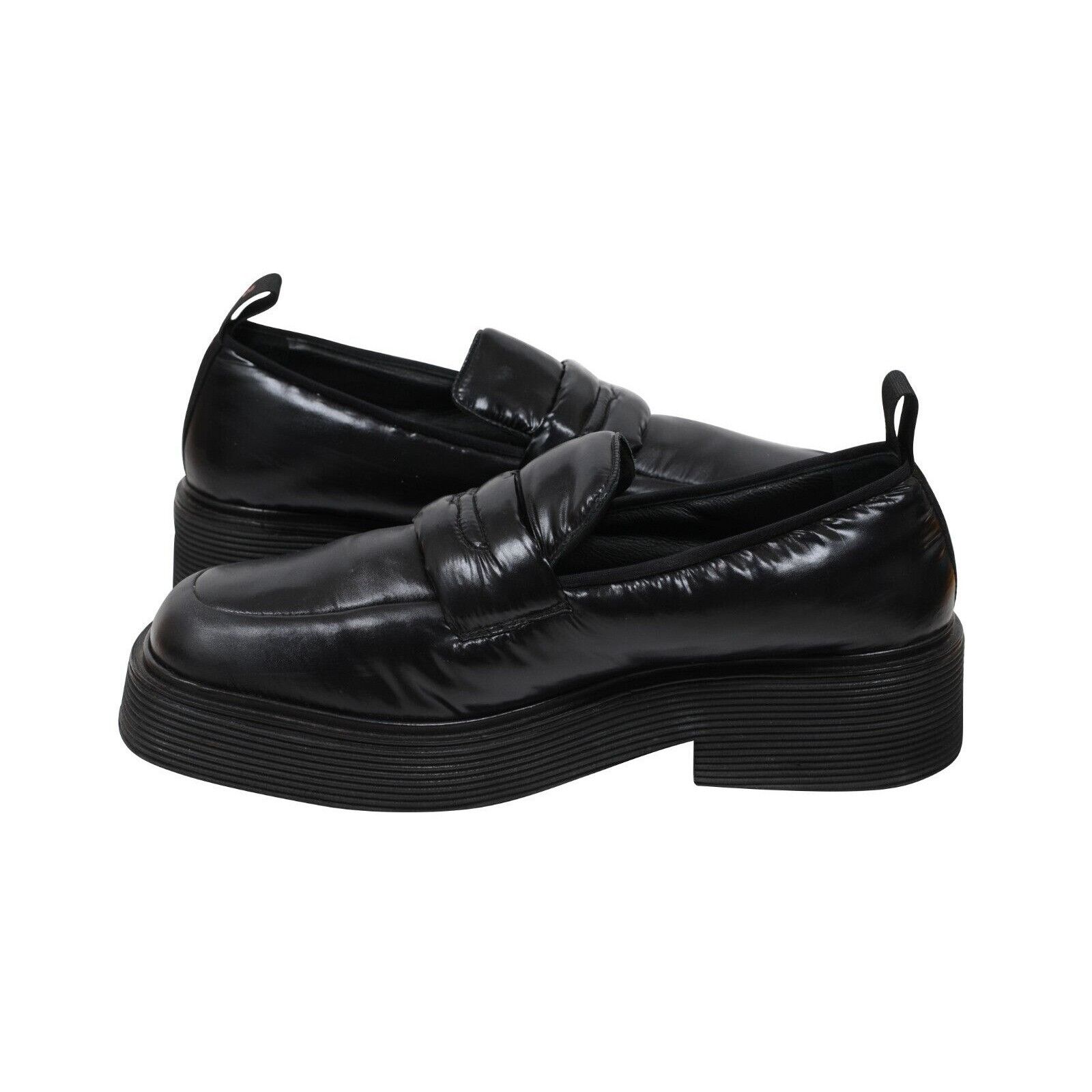 Marni Square Toe Platform Loafers Black Nylon - 02032 Size US 12 / EU 45 - 9 Thumbnail