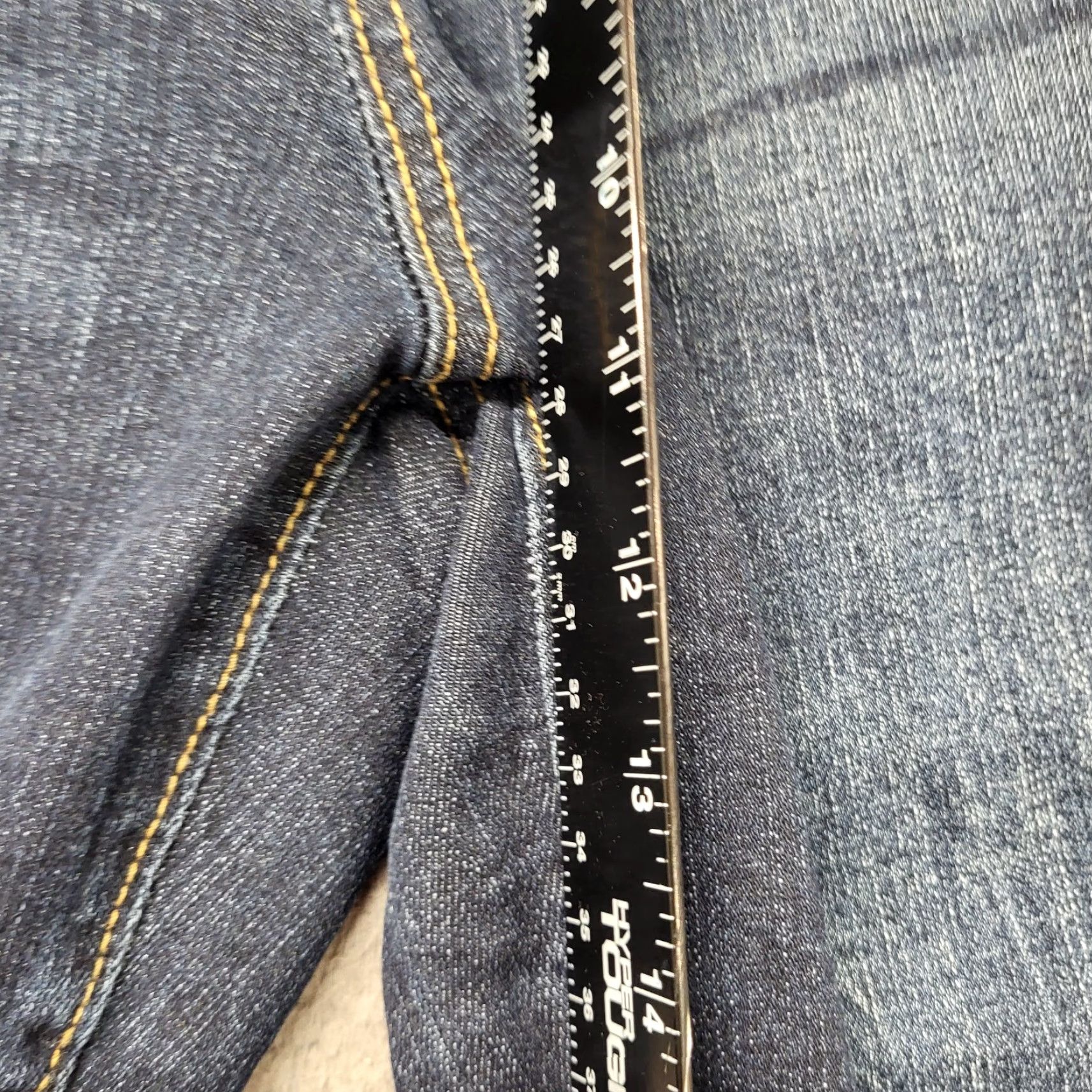 Vintage NOBO No Boundaries Jeans Women Size 15 Distressed Crop Flare High Rise Raw Hem Size 36" / US 14 / IT 50 - 6 Thumbnail