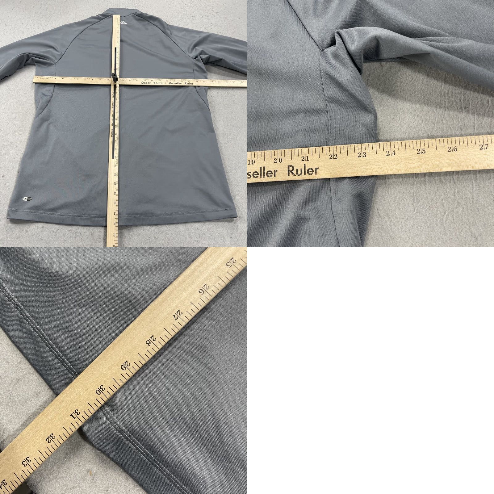 Adidas adidas Golf Jacket Mens L Gray Full Zip Climawarm Logo Sports Activewear 90s? Size US L / EU 52-54 / 3 - 8 Thumbnail