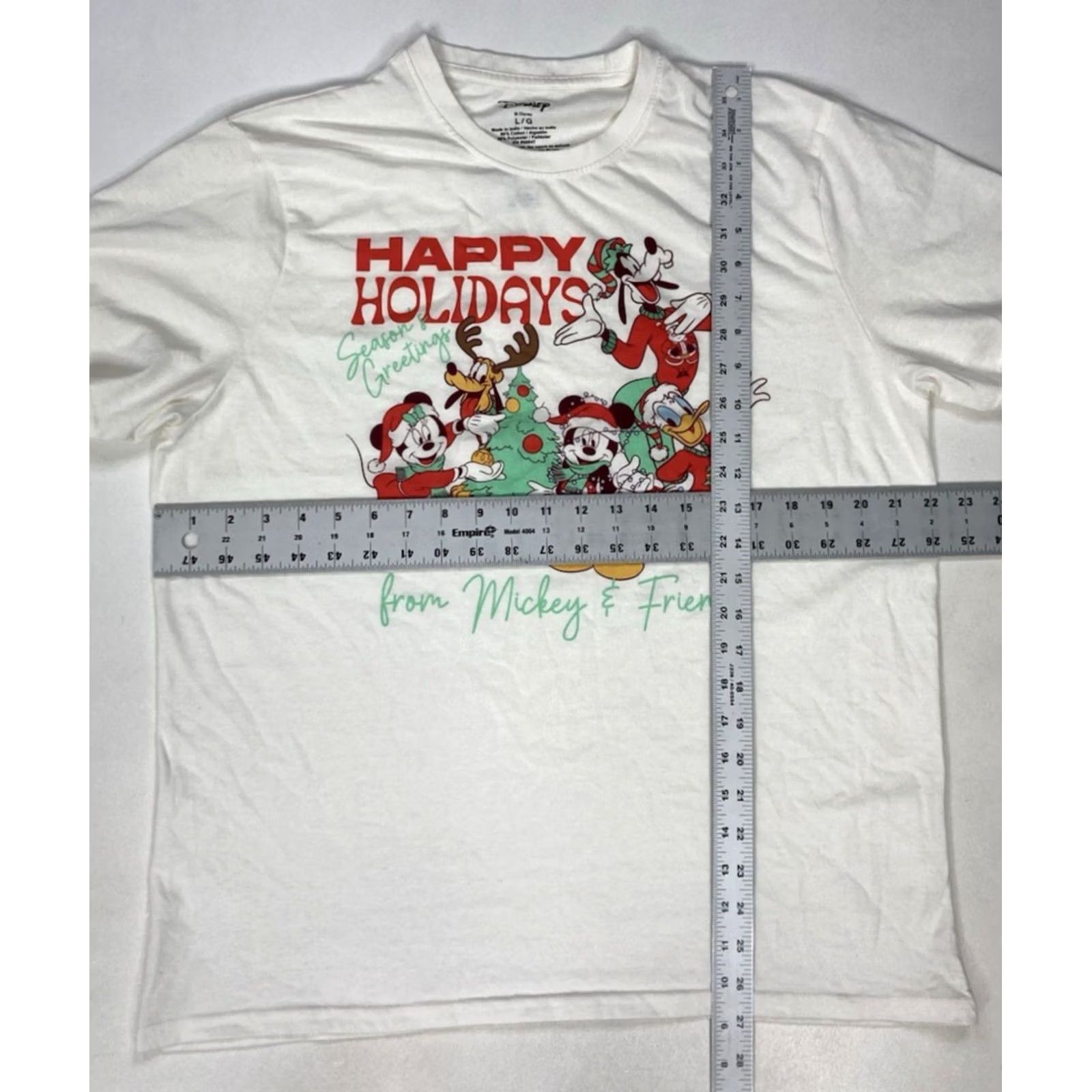 Disney VINTAGE Disney Mickey & Friends Happy Holidays Christmas Graphic T-shirt Men Large White Size US L / EU 52-54 / 3 - 5 Thumbnail