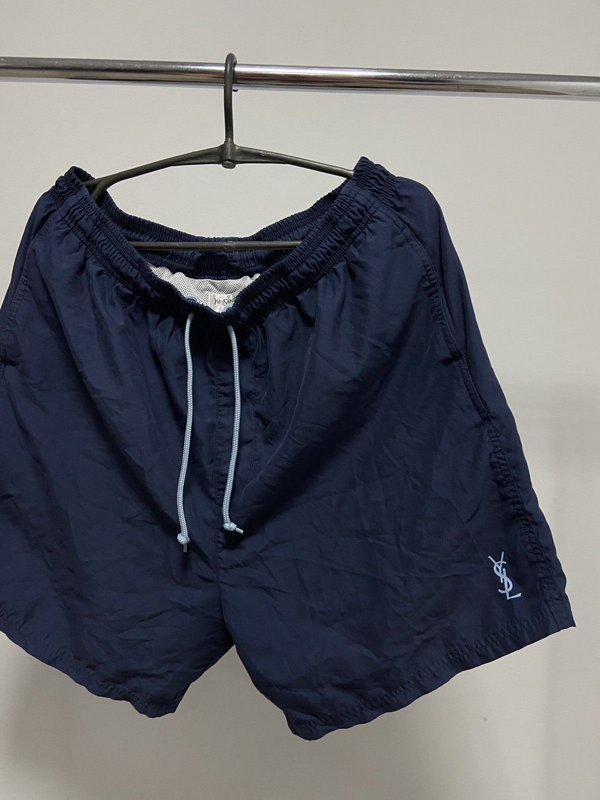 Vintage × Yves Saint Laurent Yves Saint Laurent Shorts Vintage Small Logo YSL Nylon Size US 36 / EU 52 - 2 Thumbnail