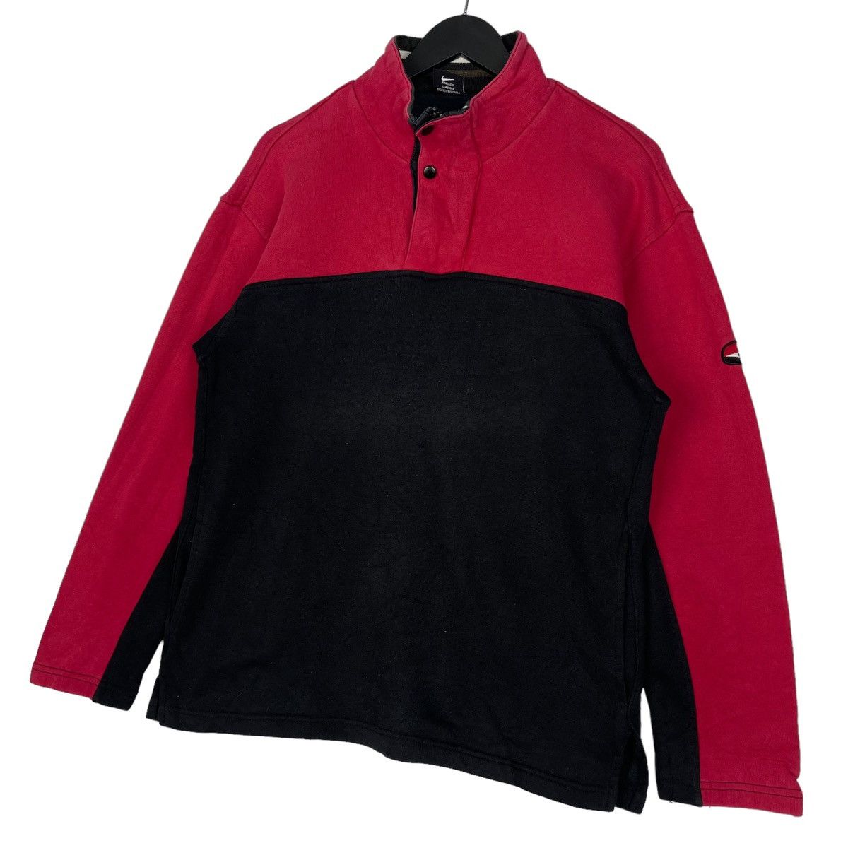 Nike × Vintage Vintage Nike Embroidered Botton Up Sweatshirt Turtleneck Size US S / EU 44-46 / 1 - 3 Thumbnail