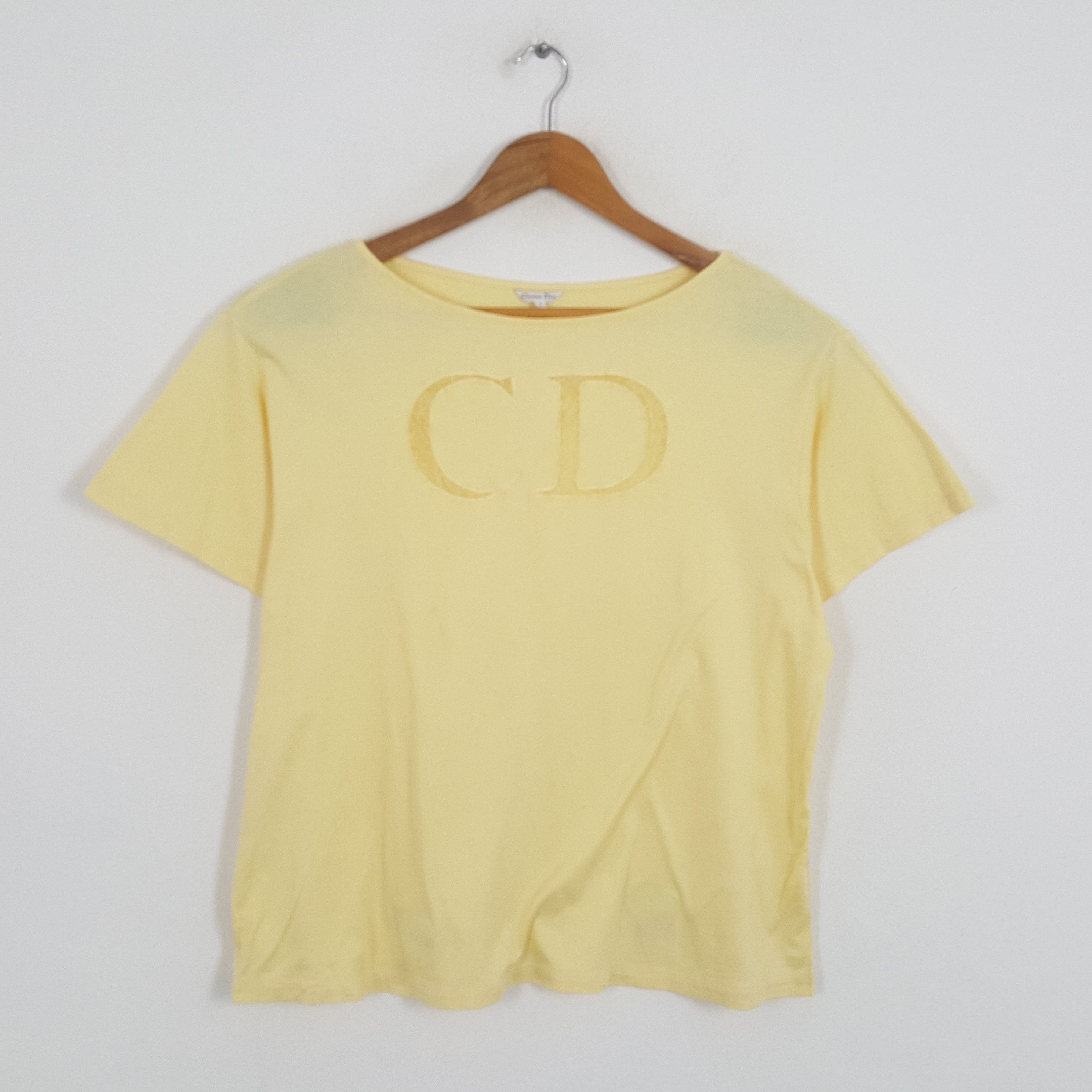 Christian Dior Monsieur × Vintage Vintage CRISTION DIOR Italian Fashion Brand T-Shirt Size L / US 10 / IT 46 - 1 Thumbnail