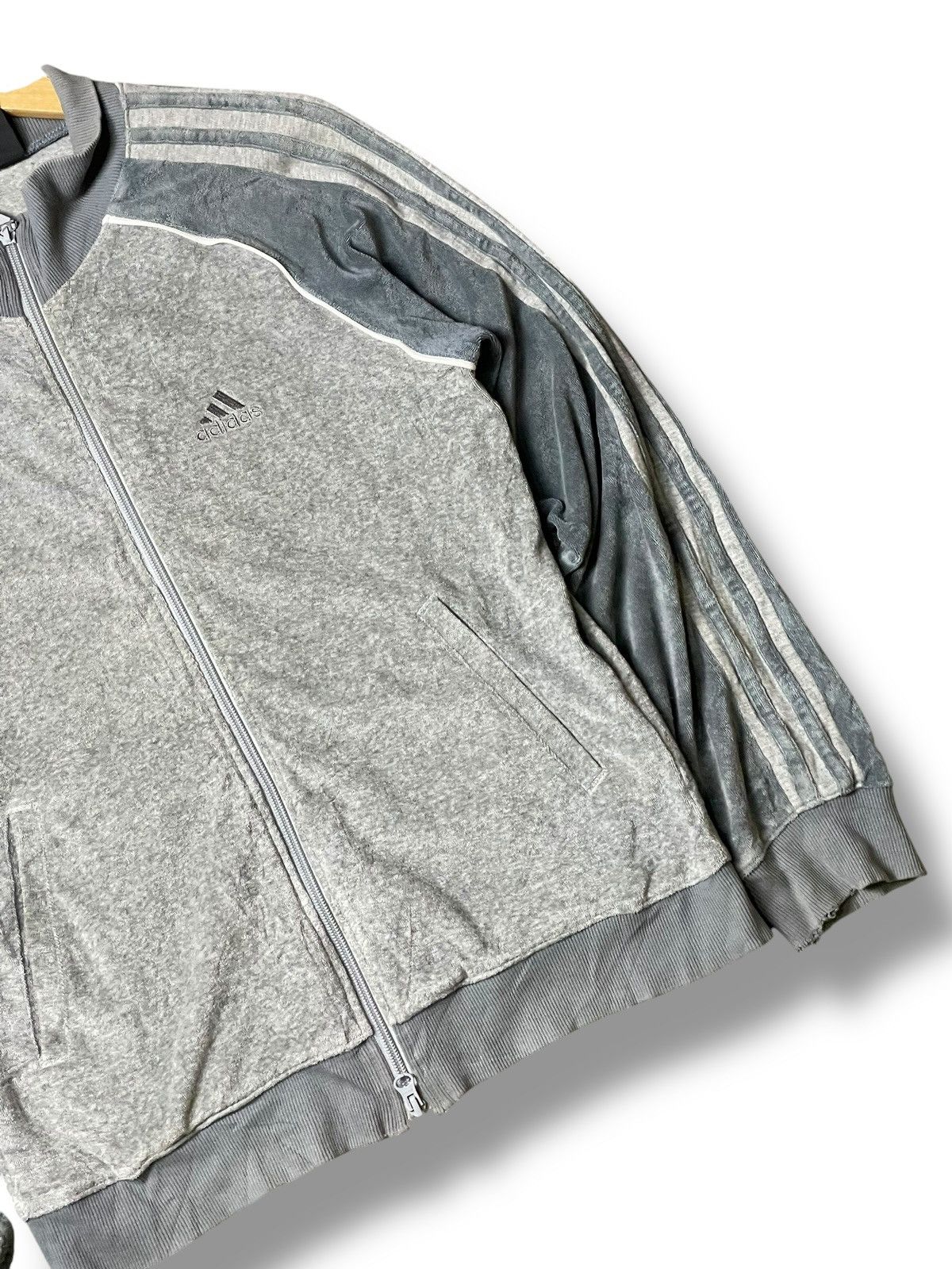 Adidas × Vintage ADIDAS Fleece Track Sportswear Jacket (105) Size US S / EU 44-46 / 1 - 3 Thumbnail
