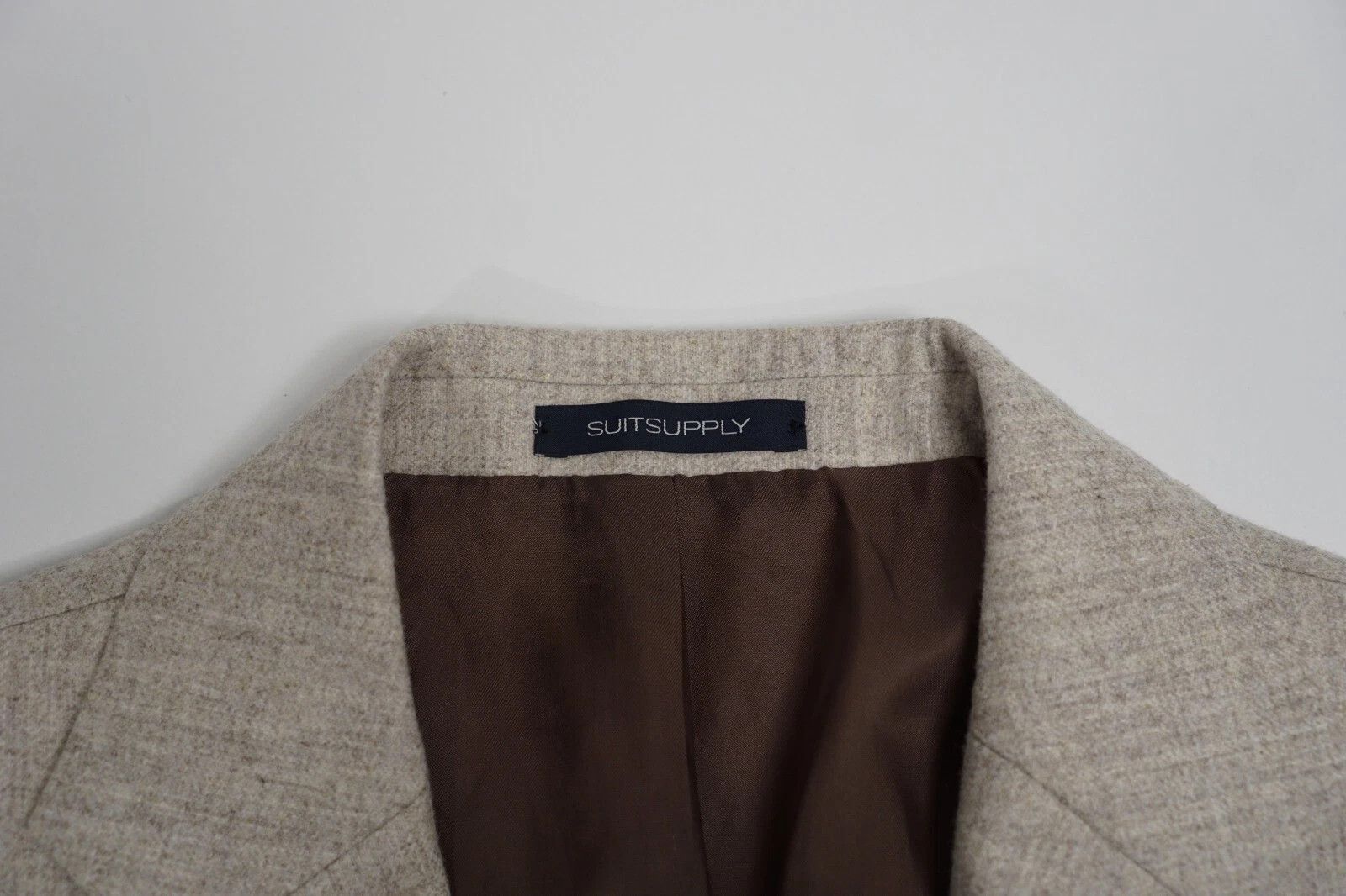 Suitsupply Men Suitsupply Blazer La Spalla Beige Flannel Wool UK/US40L Size 40L - 3 Thumbnail