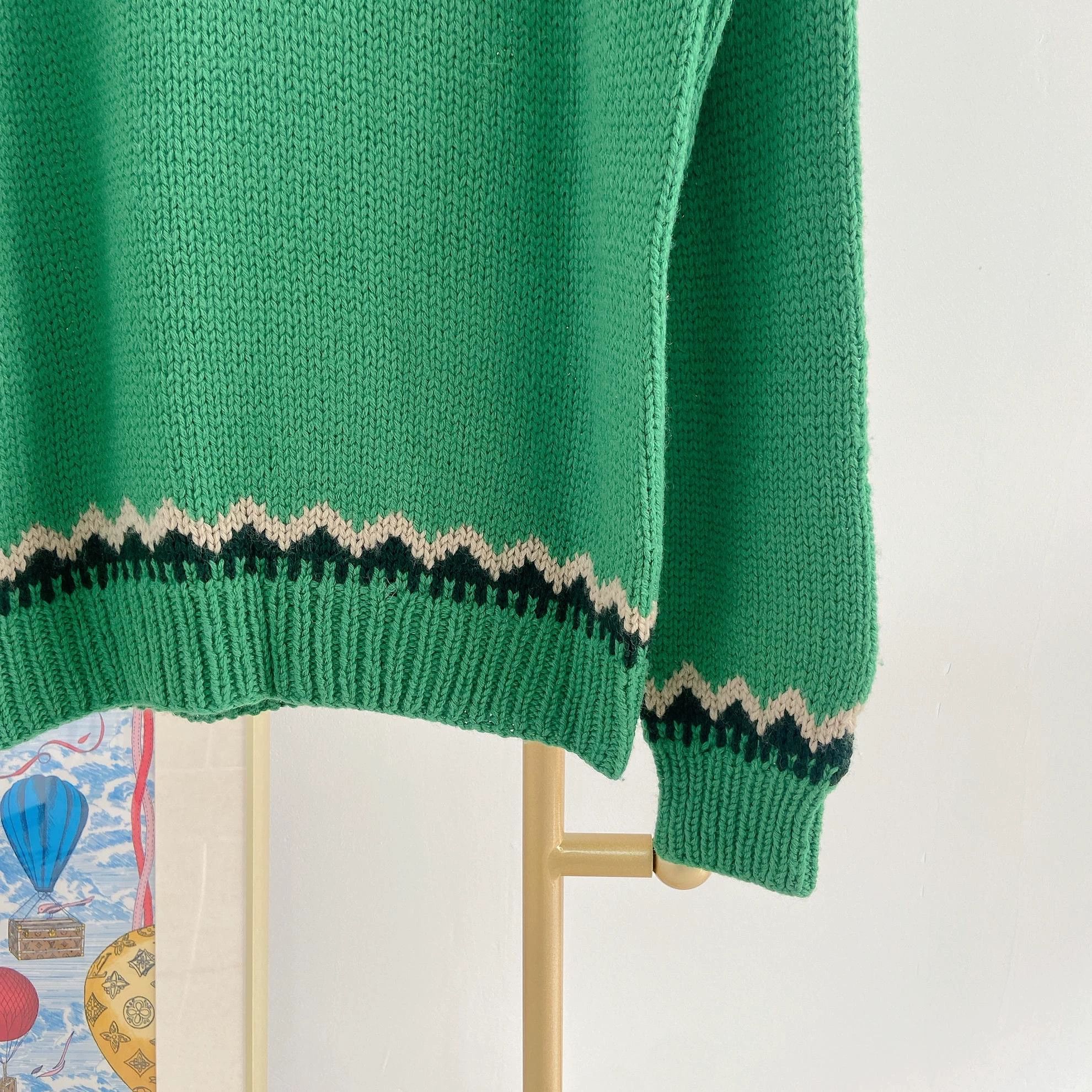 Moncler Moncler Green Knit Sweater L 6355 Size L / US 10 / IT 46 - 4 Thumbnail
