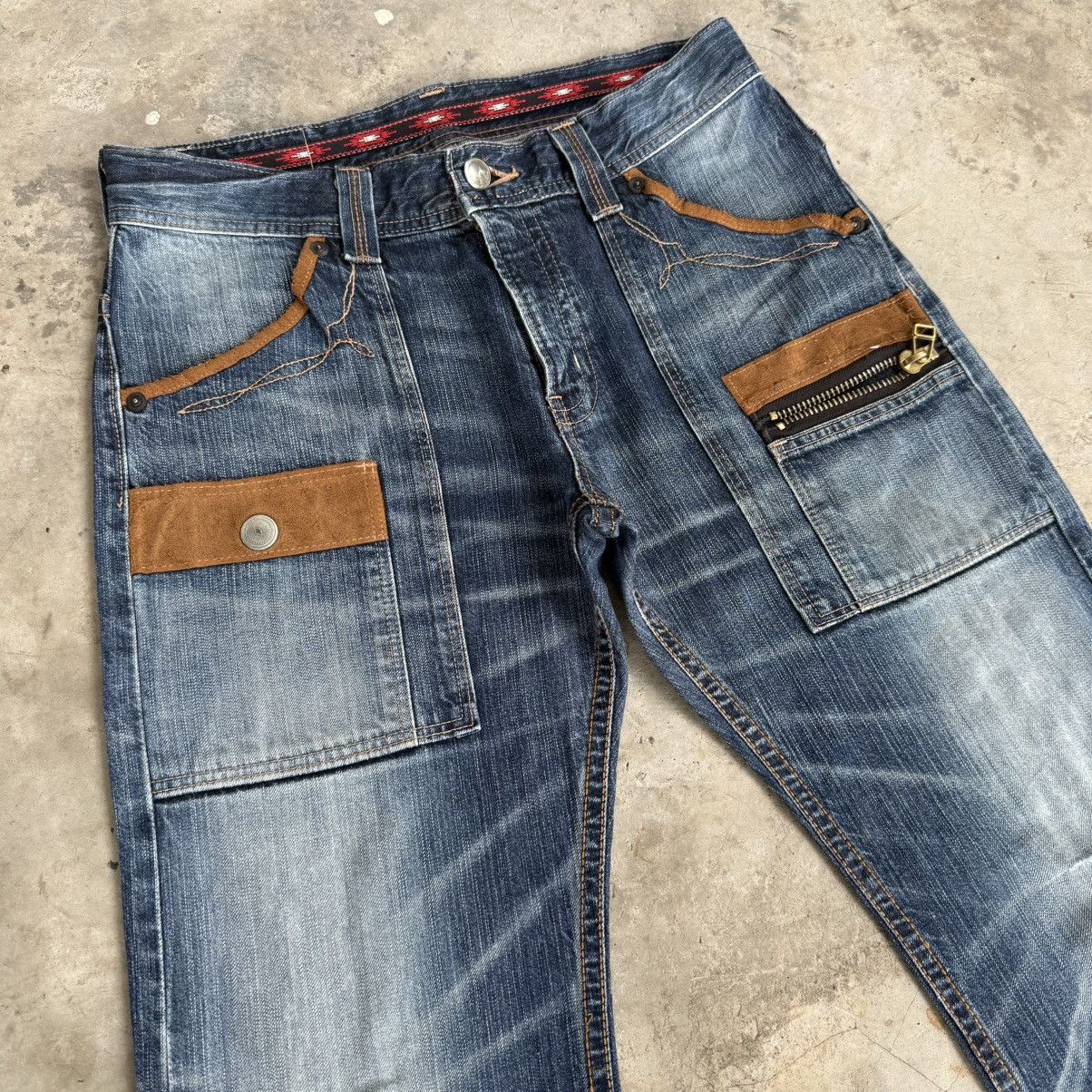 Edwin W34x33.5 Vintage Edwin Bush Pants Faded Ripped Denim Jean Size US 34 / EU 50 - 6 Thumbnail