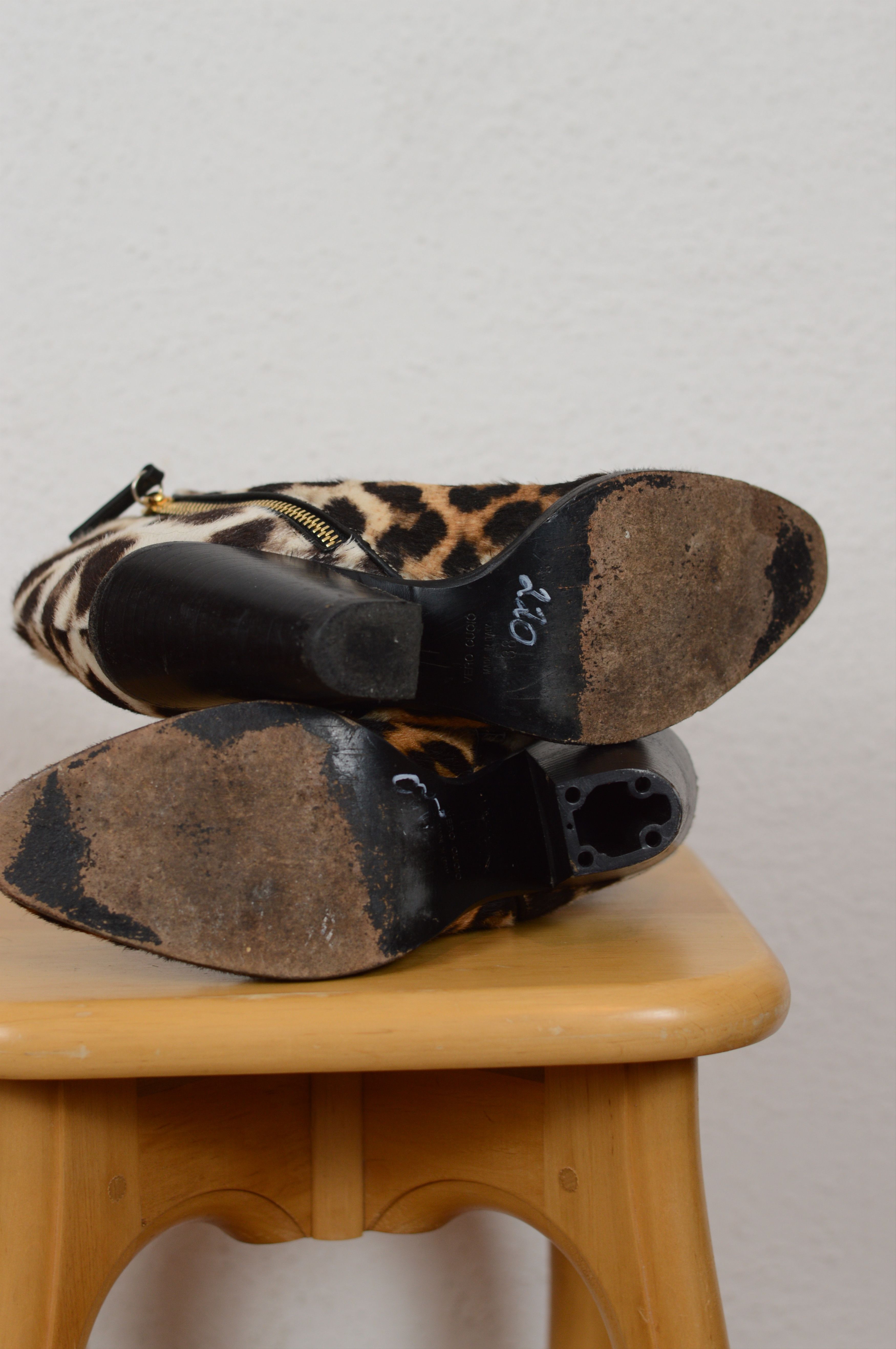 Giuseppe Zanotti Giuseppe Zanotti Leopard Print Hair Ankle Boots Size US 8 / IT 38 - 8 Thumbnail