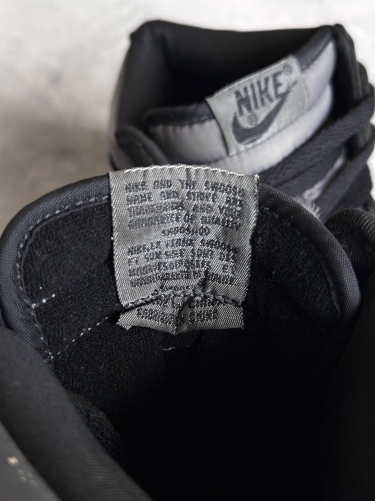 Nike 1999 DUNK LE HIGH TOP BLACK / COOL GREY Size US 8.5 / EU 41-42 - 10 Thumbnail