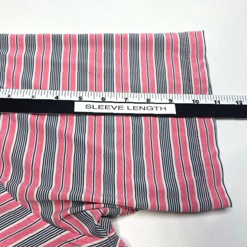 Footjoy FootJoy Polo Shirt Mens XL Striped Pink Black White Multicolor Performance Golf 8597 Size US XL / EU 56 / 4 - 6 Thumbnail