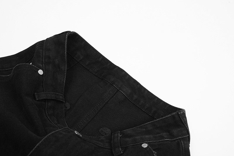 Jean Streetwear Cleanfit Studded Log Straight Leg Jeans Size US 32 / EU 48 - 4 Thumbnail