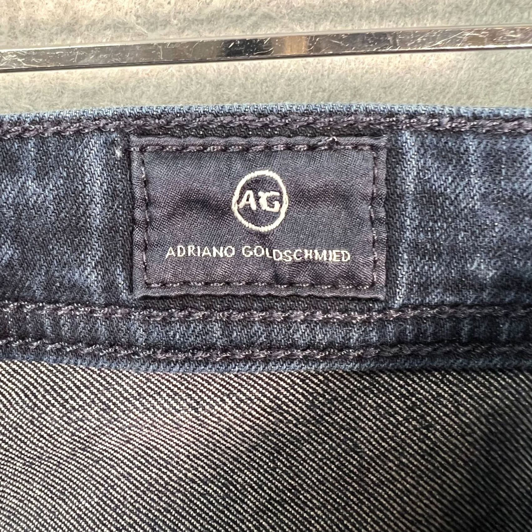 Vintage AG Adriano Goldschmied Tellis Slim Jeans Dark Wash Denim 33 Mens Size 33 Blue 5-Pocket Straight Rise Mid Vintage No Size US 33 - 4 Thumbnail