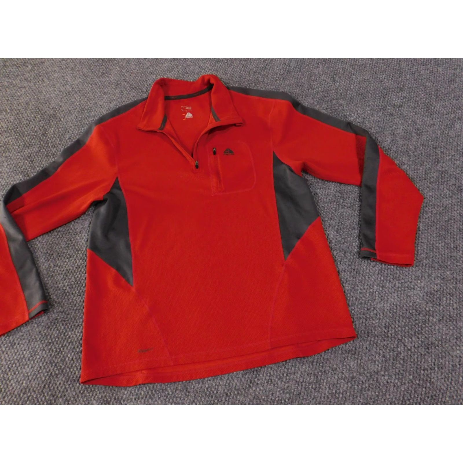 Nike VINTAGE Nike ACG Pullover Mens Large Red Gray Quarter Zip Fleece NikeFIT Chest Pocket Size US L / EU 52-54 / 3 - 3 Thumbnail
