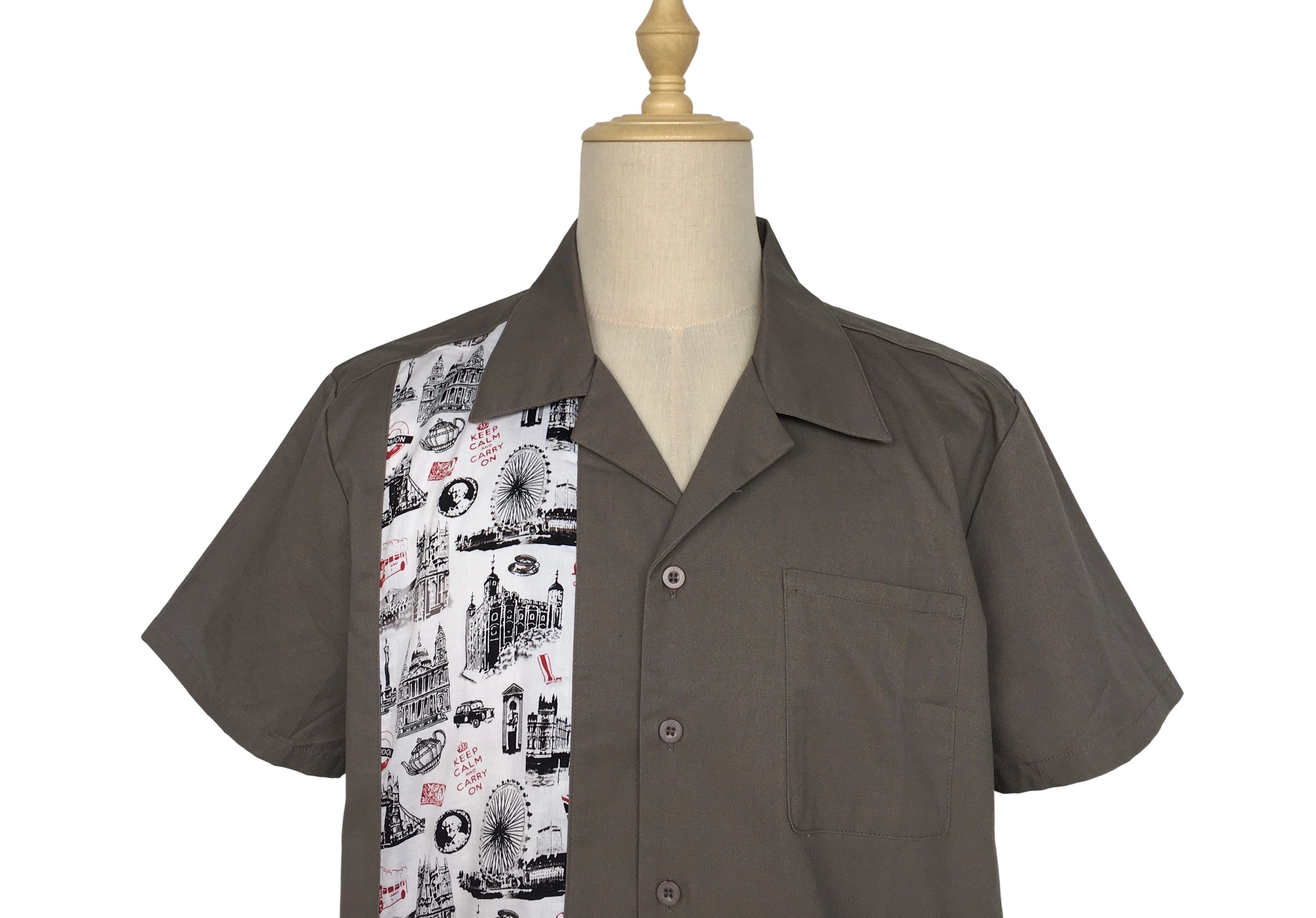 Other Gray Print Men's Shirts Design Vintage Style Size US XXL / EU 58 / 5 - 4 Thumbnail
