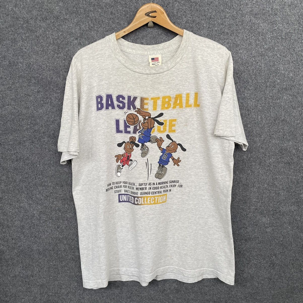 NBA × Vintage Vintage 1990s G House Basketball League NBA T Shirt Size US L / EU 52-54 / 3 - 1 Thumbnail