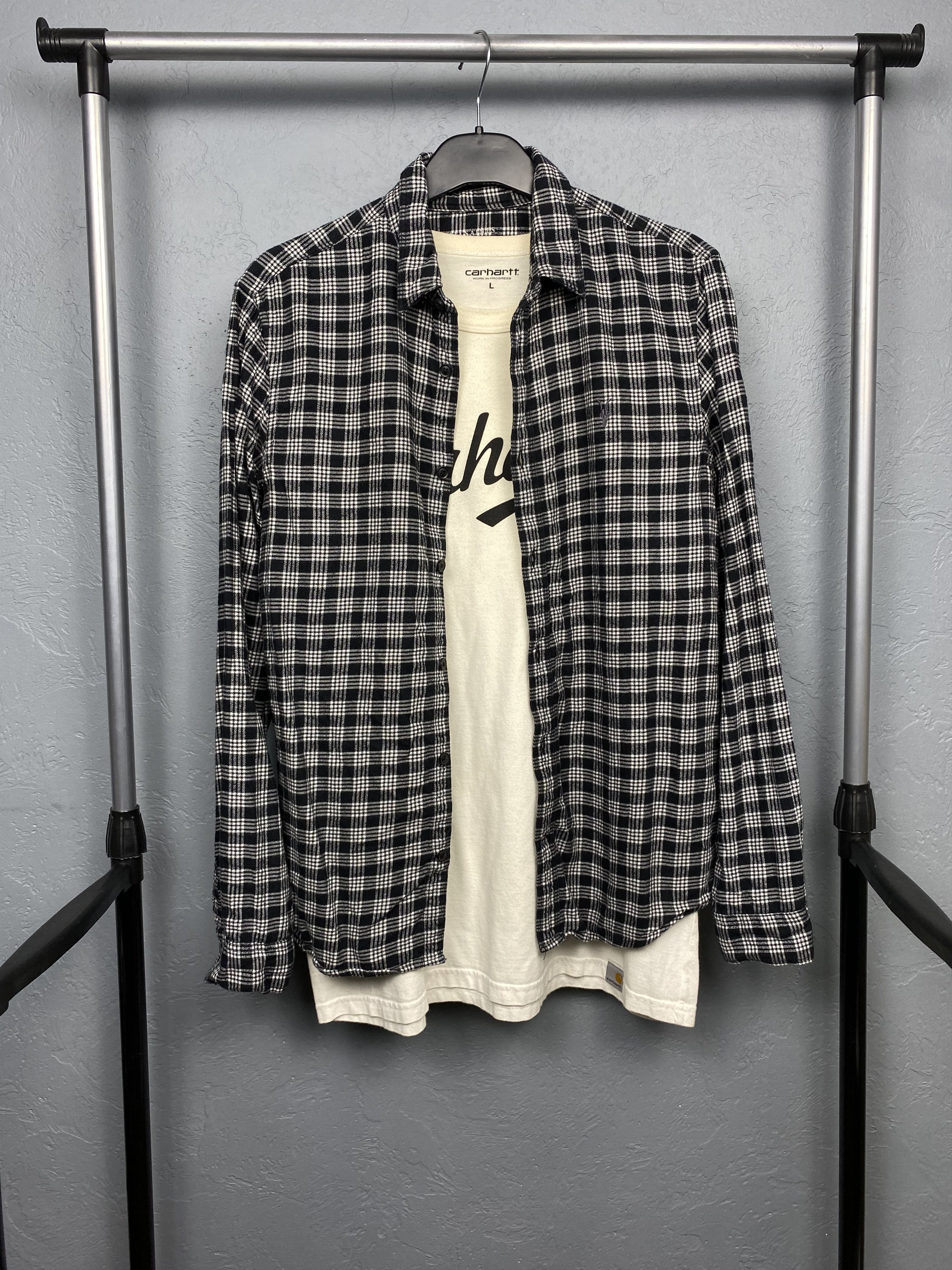 Allsaints Allsaints Mens Fetro Flannel Plaid Shirt Size US S / EU 44-46 / 1 - 1 Thumbnail