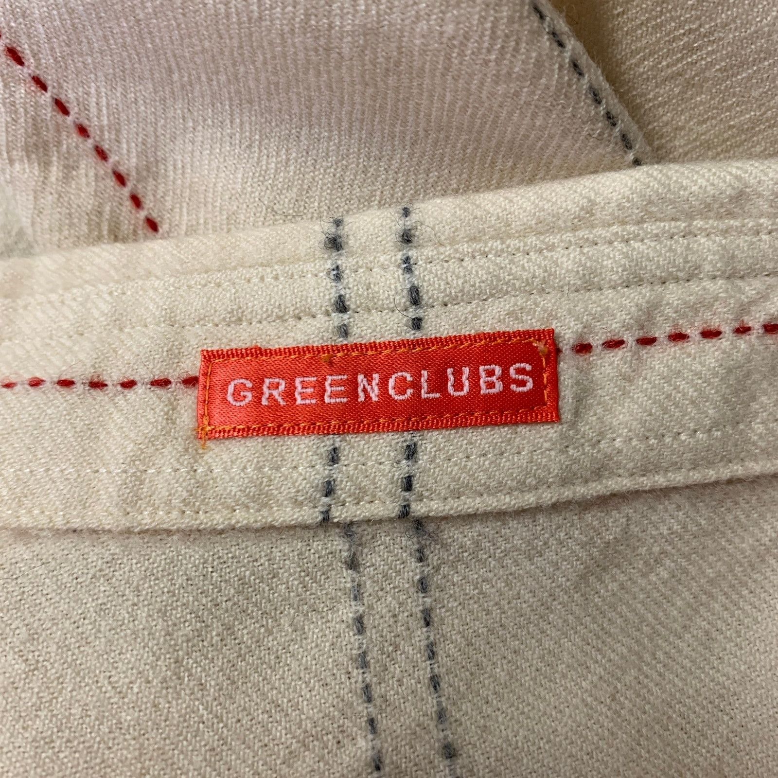 Other GREENCLUB S Cream Red Grey Plaid Wool Long Sleeve Shirt Size US S / EU 44-46 / 1 - 5 Thumbnail