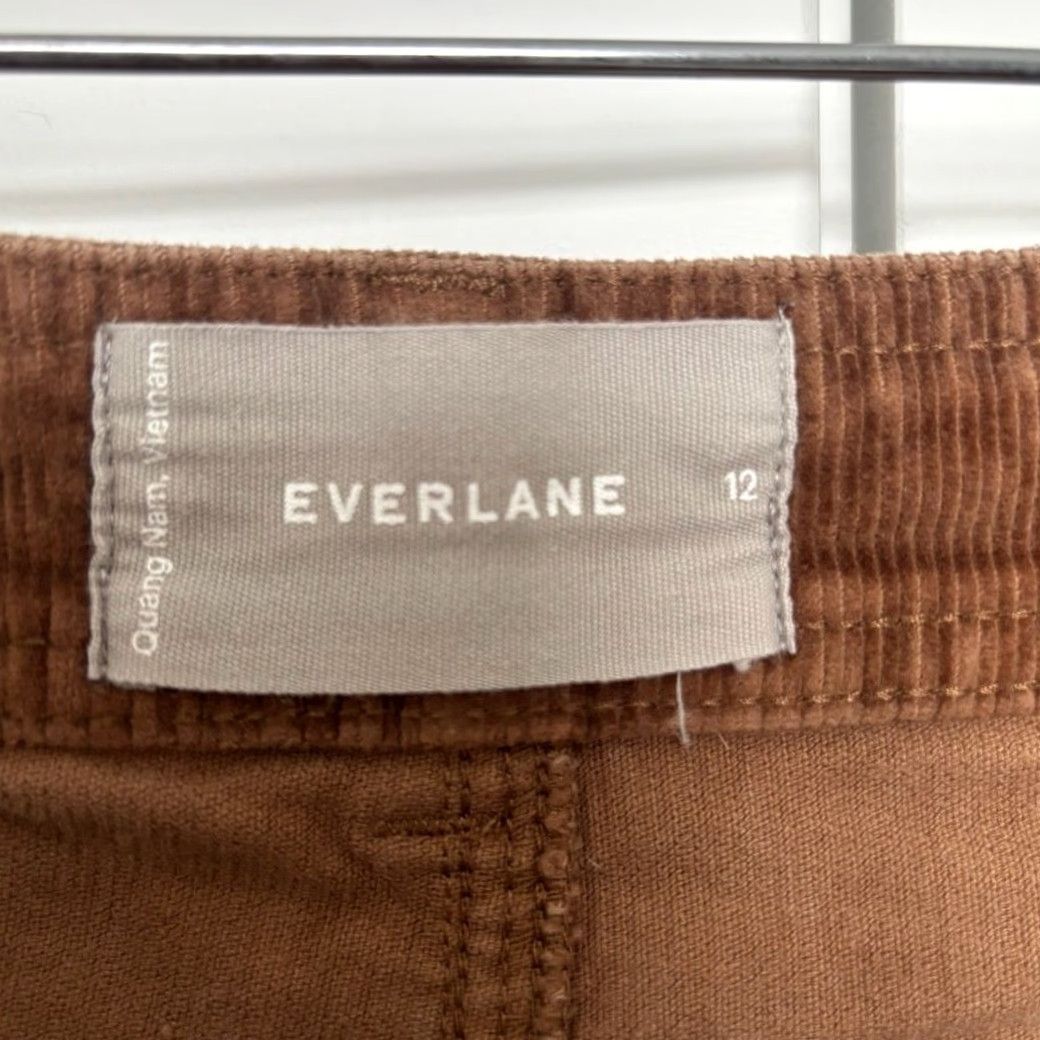 Everlane EVERLANE The Way High Drape Pant Corduroy Tan Brown Wide Leg Women's Size 12 Size 34" / US 12 / IT 48 - 3 Thumbnail